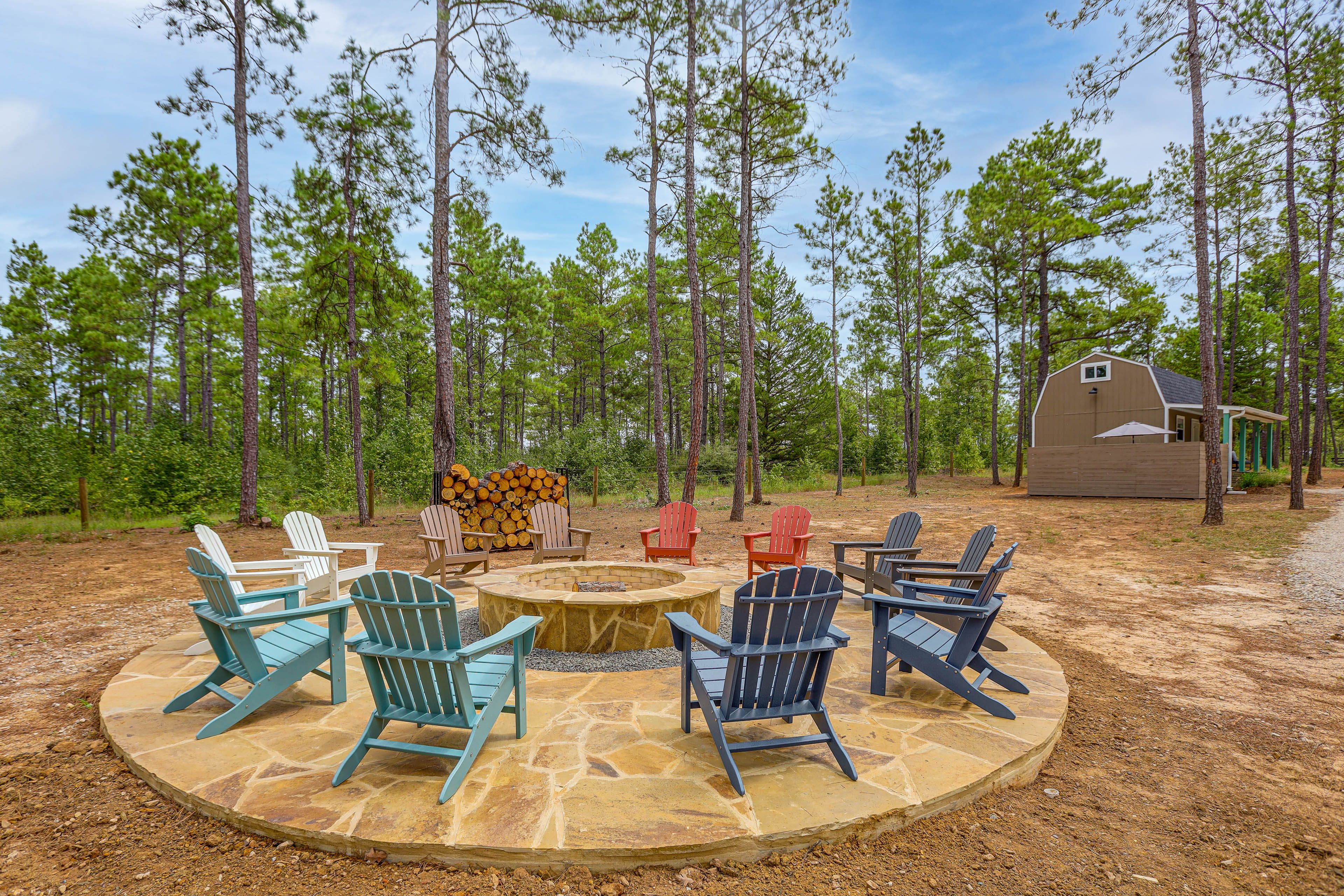 Fire Pit Shared With the Main House