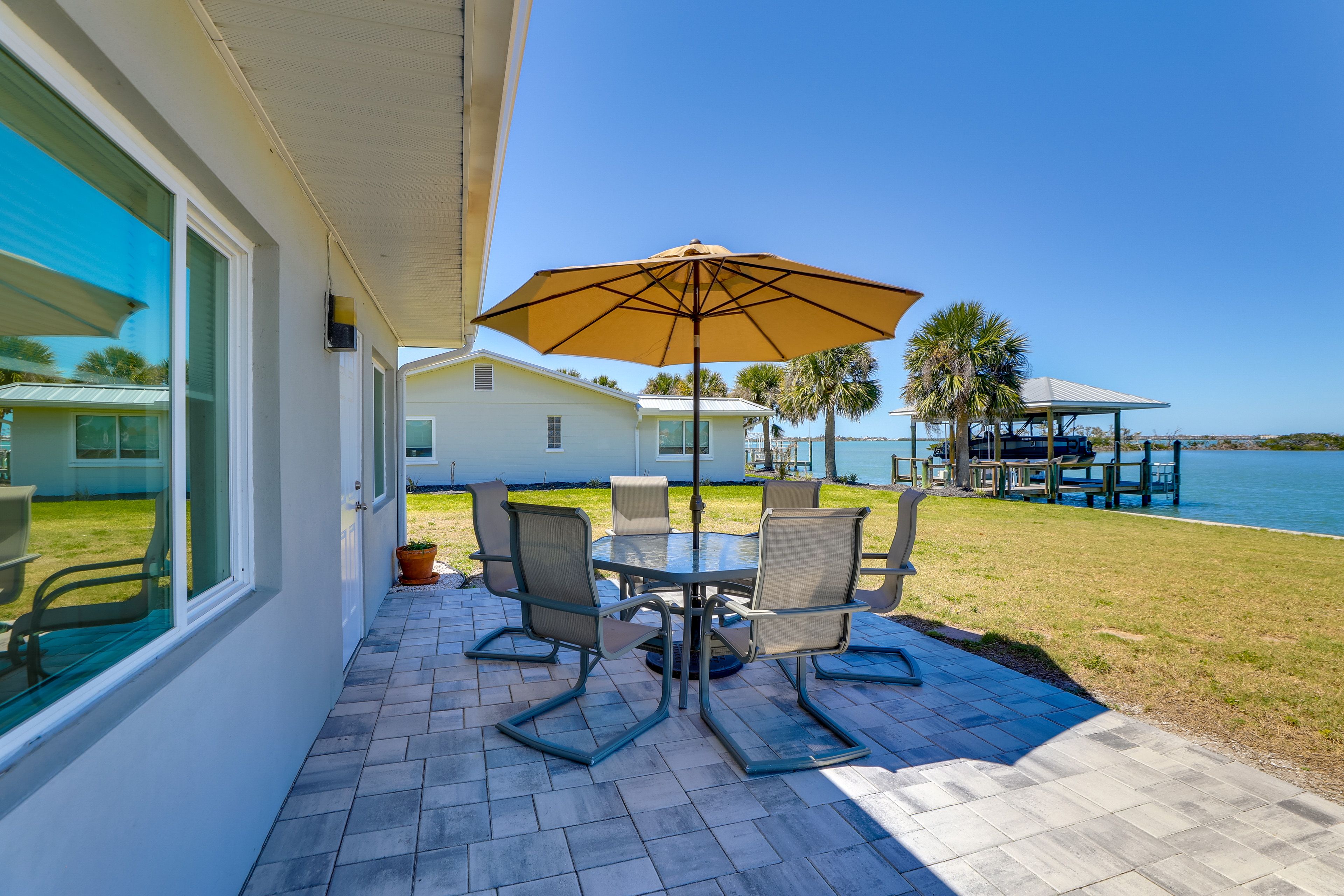 Patio | Dining Area | Lounge Seating | Bay Views