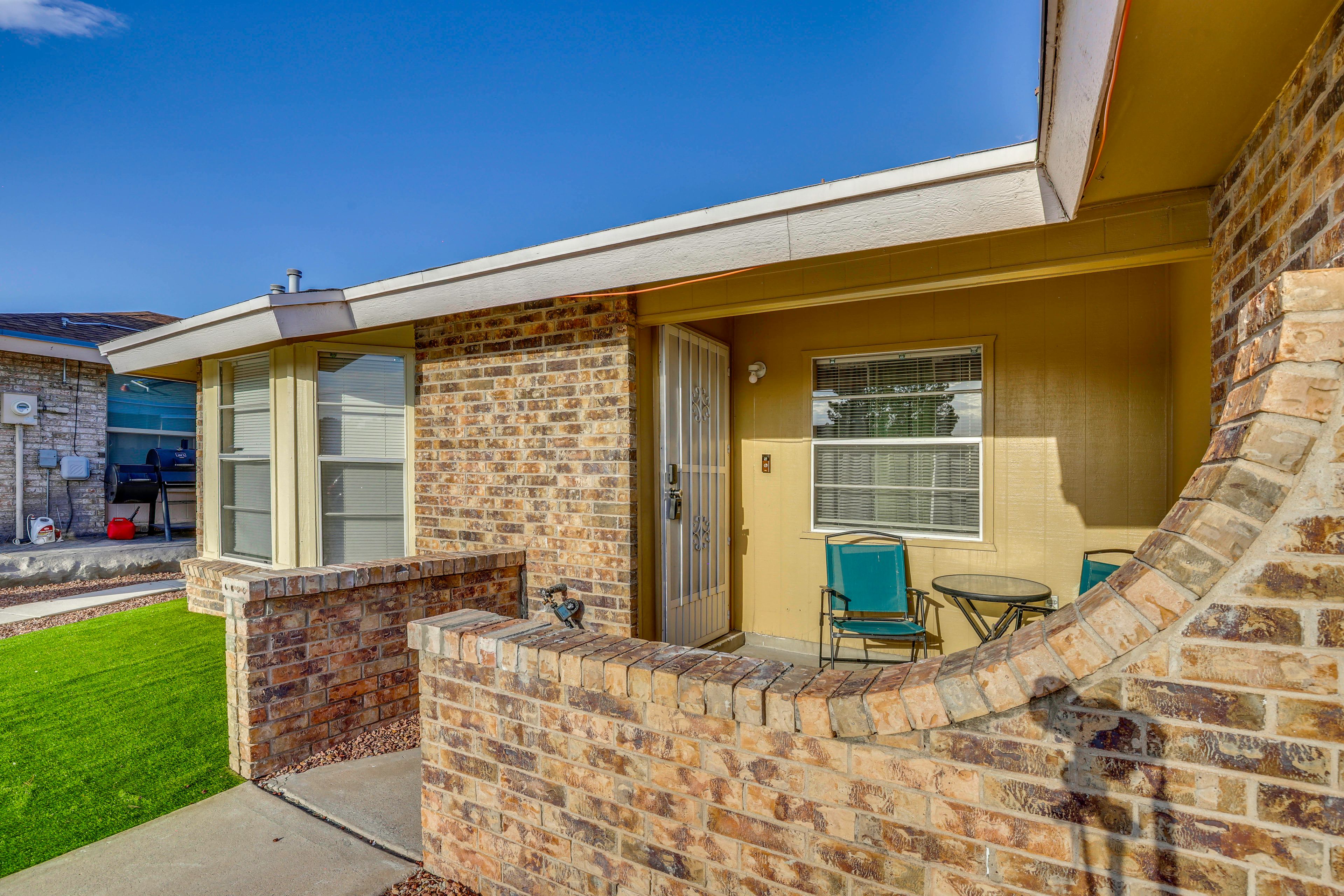 Front Exterior | Bistro Dining Area | Single-Story Home