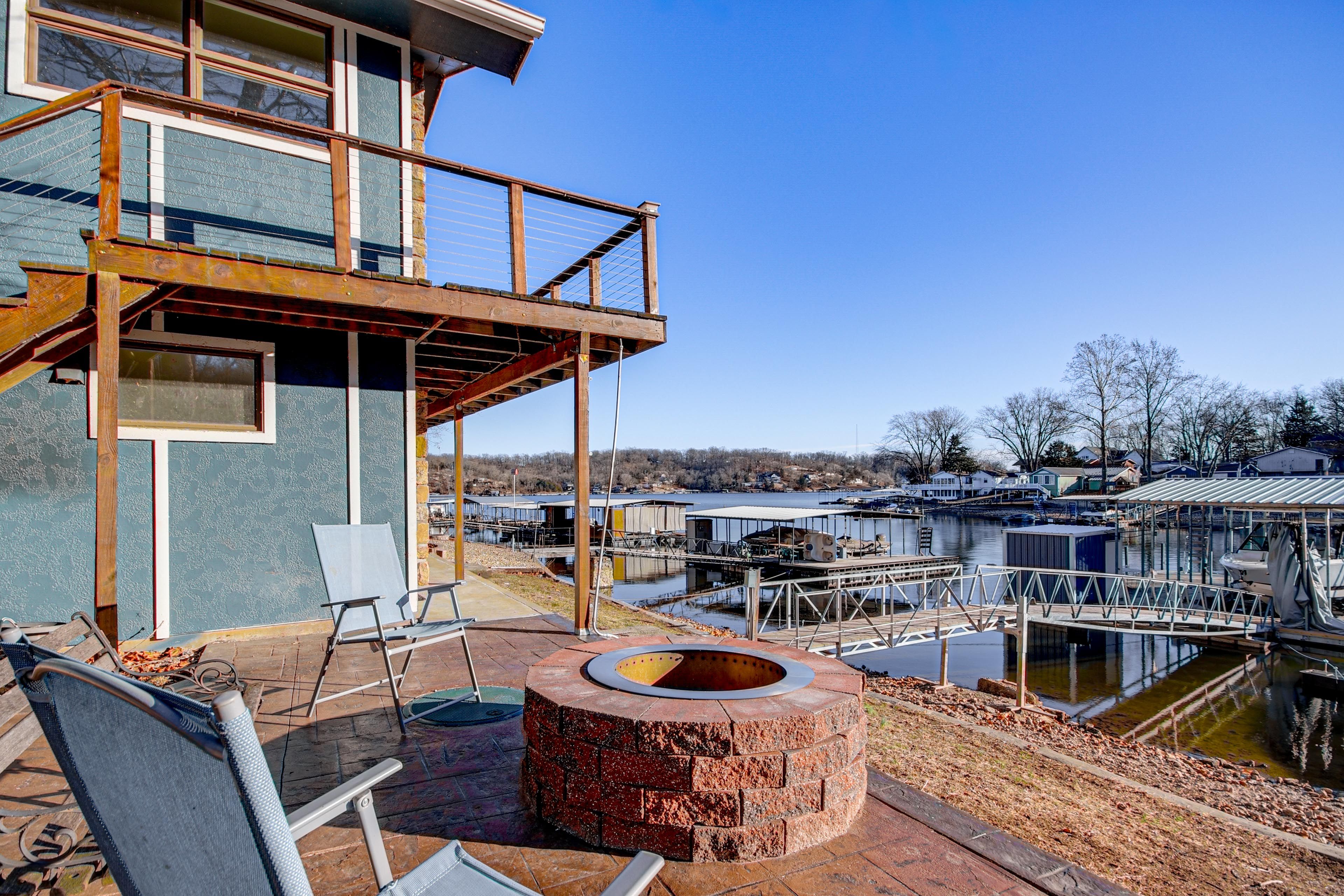 Private Patio | Fire Pit | Lake Views