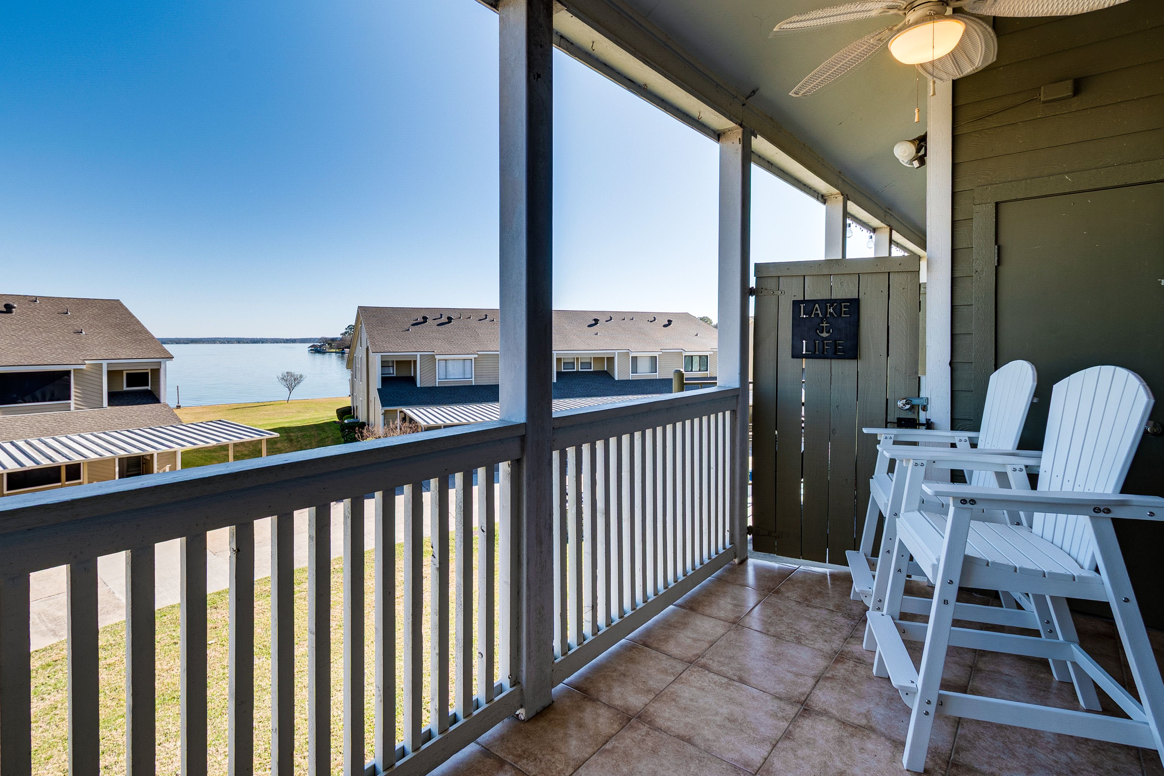Private Balcony | Outdoor Seating | Lake Views