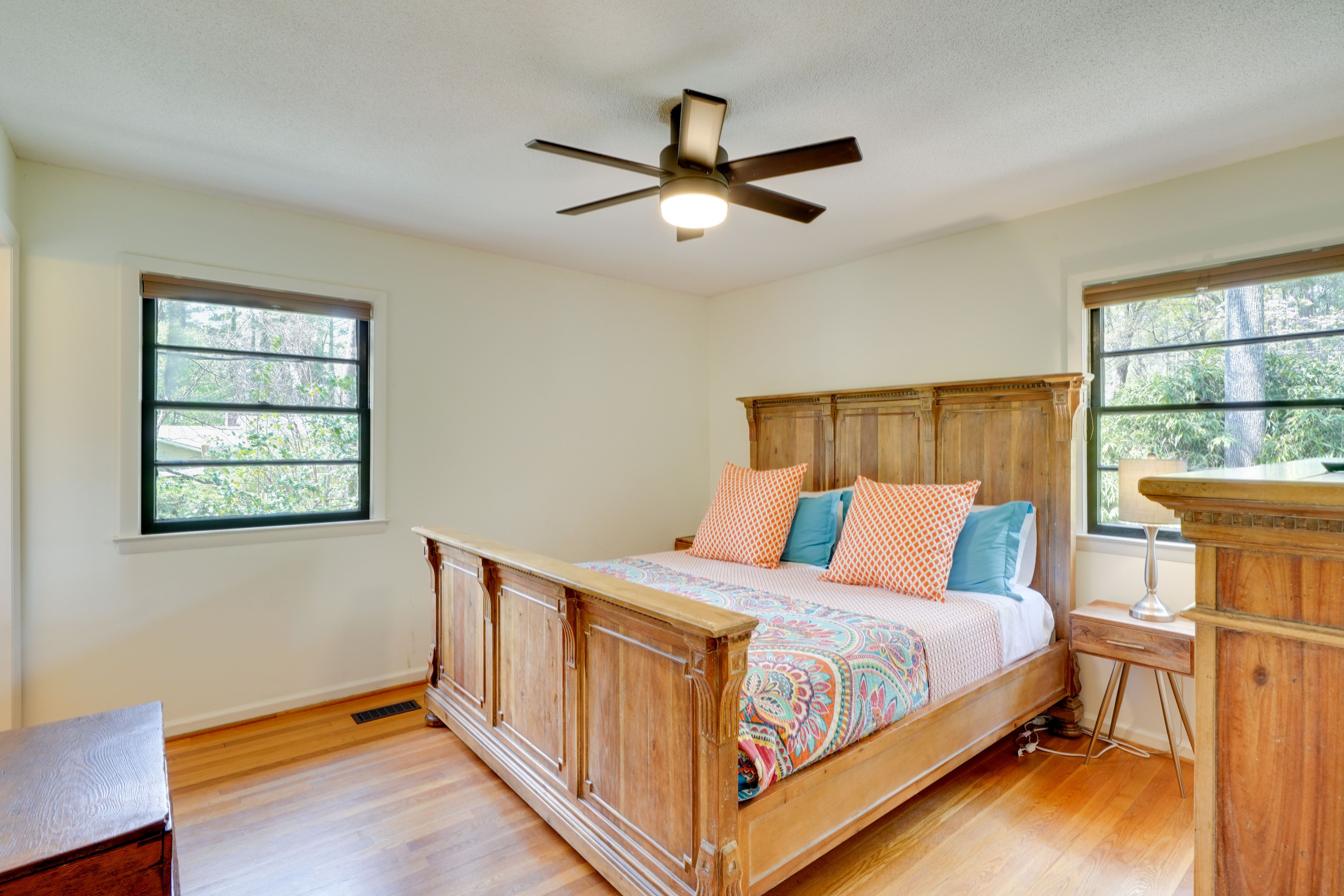 Bedroom 1 | King Bed | Flat-Screen TV | Main Level