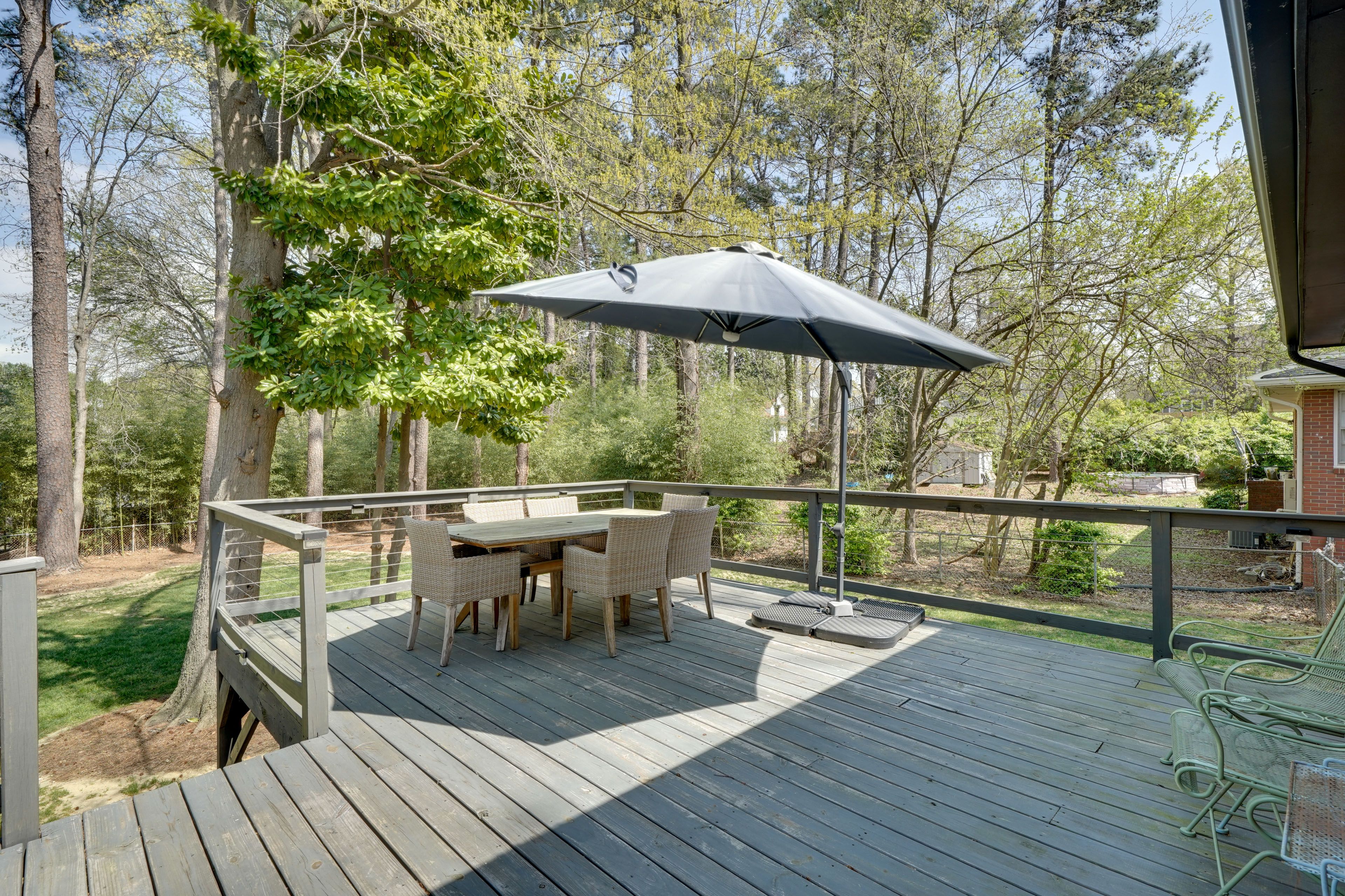 Deck | Dining Area | Partially Fenced Backyard