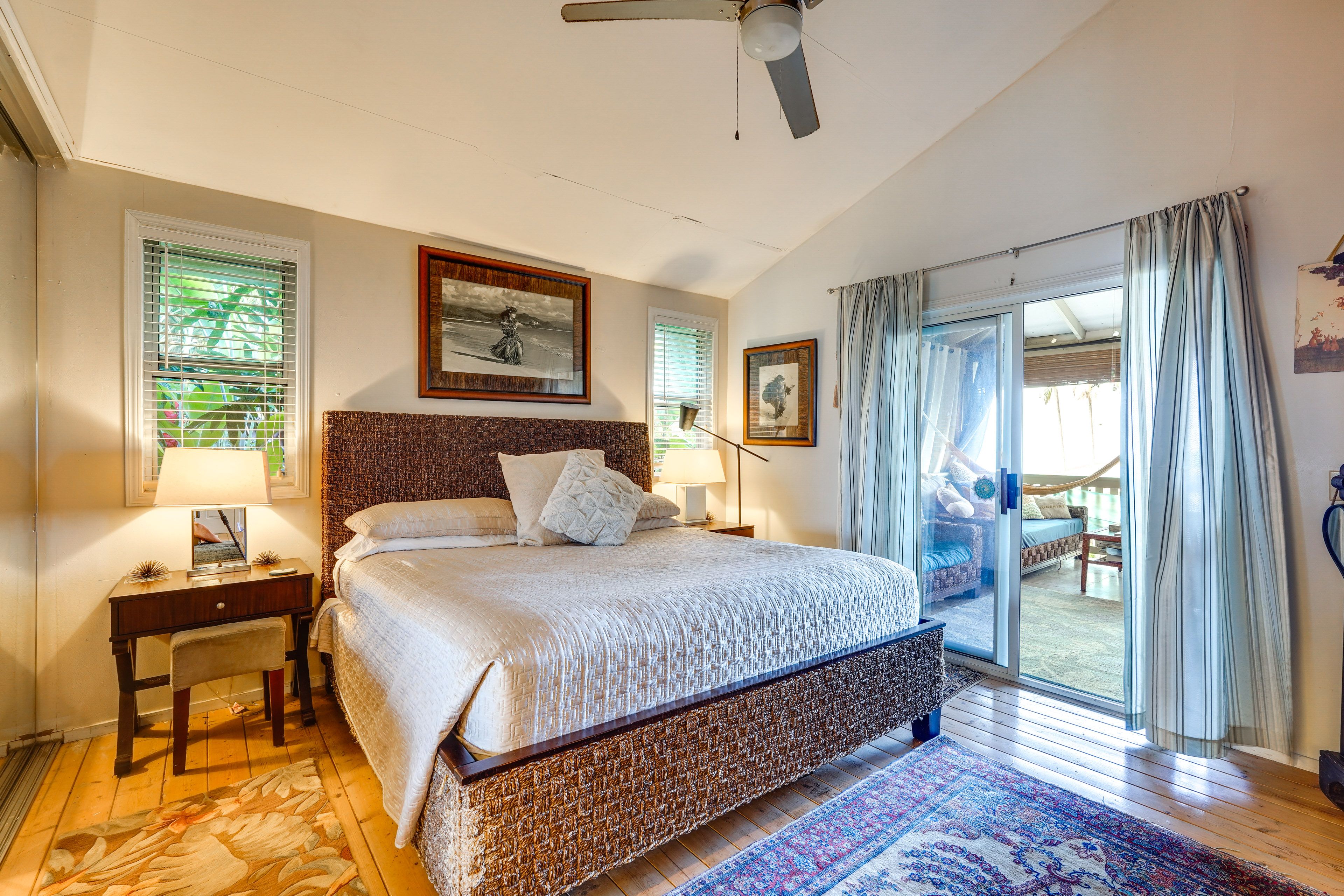 Bedroom 1 | King Bed | Smart TV | Linens Provided | Porch Access