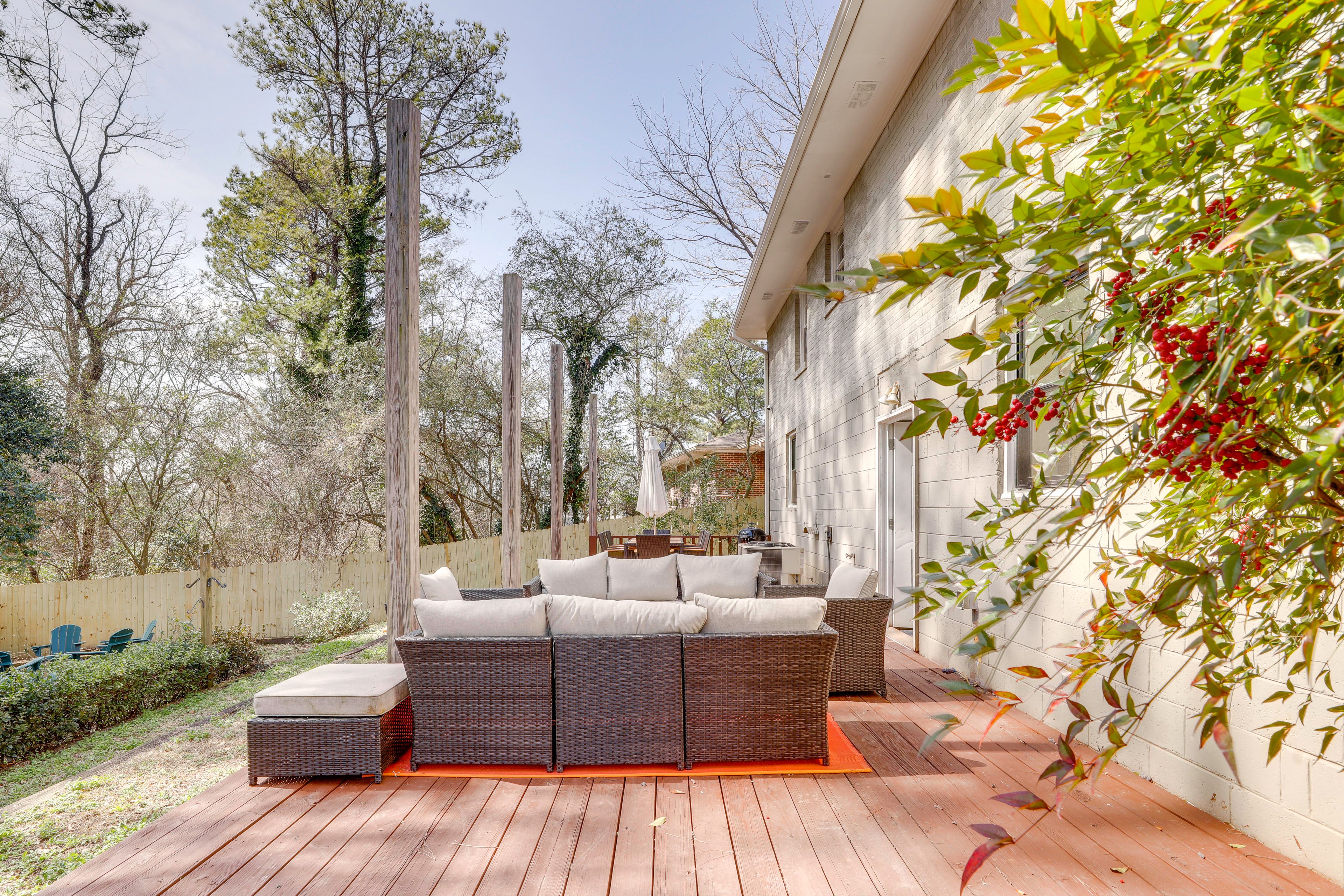 Fenced Outdoor Space | Charcoal Grill