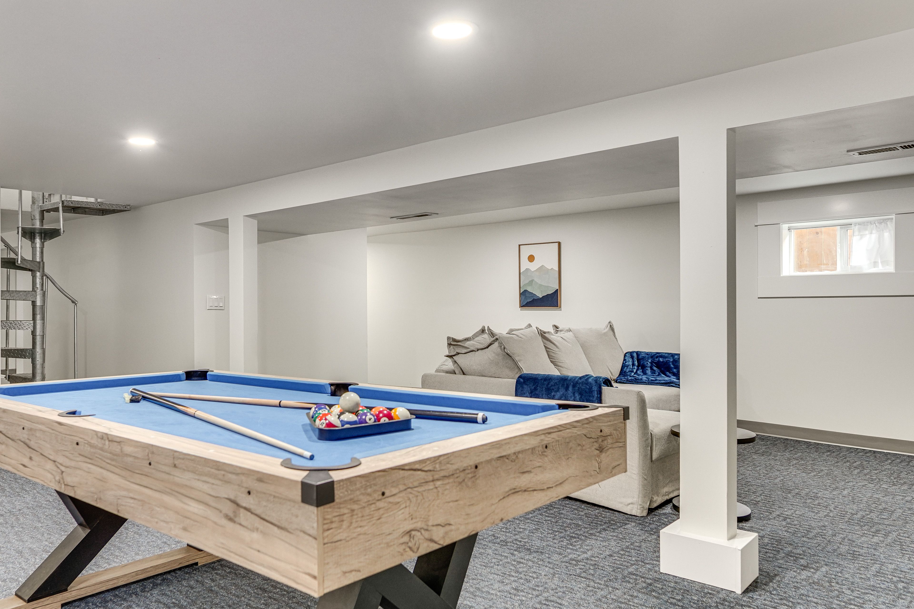 Finished Basement | Lower Level | Queen Sleeper Sofa