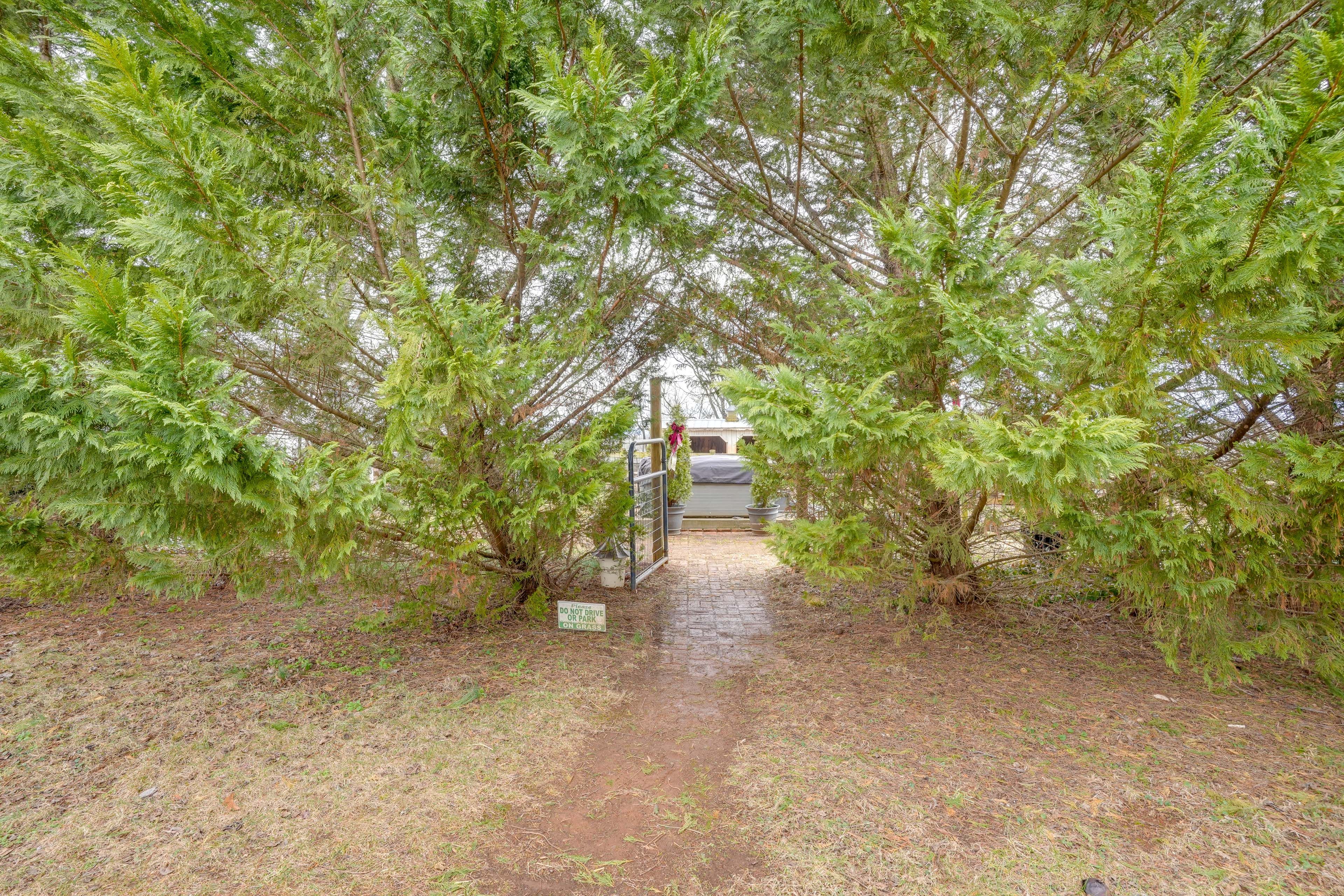 Walkway to Hot Tub Area