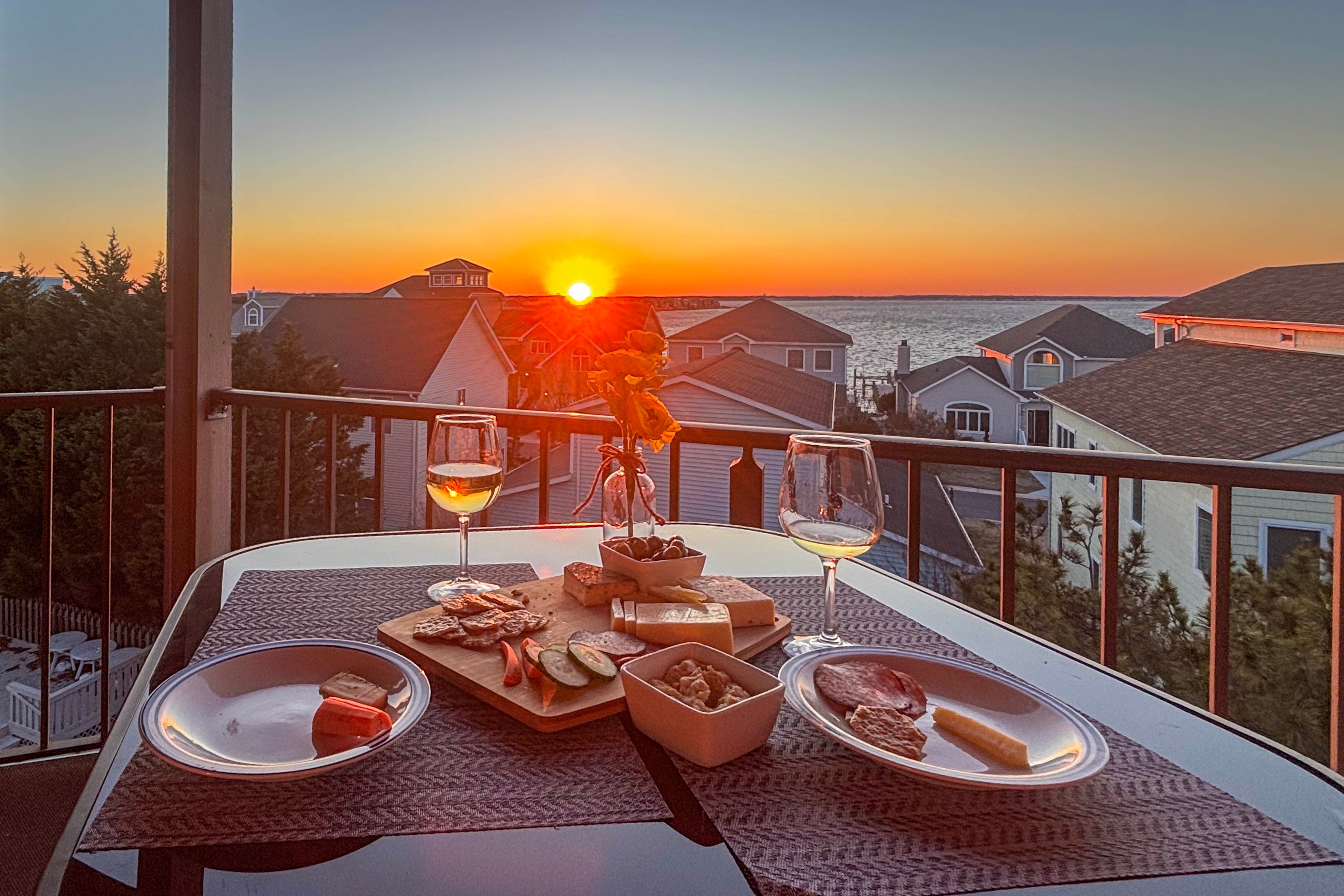 Ocean City Vacation Rental | 1BR | 1BA | 546 Sq Ft | Sunset Views of the Bay