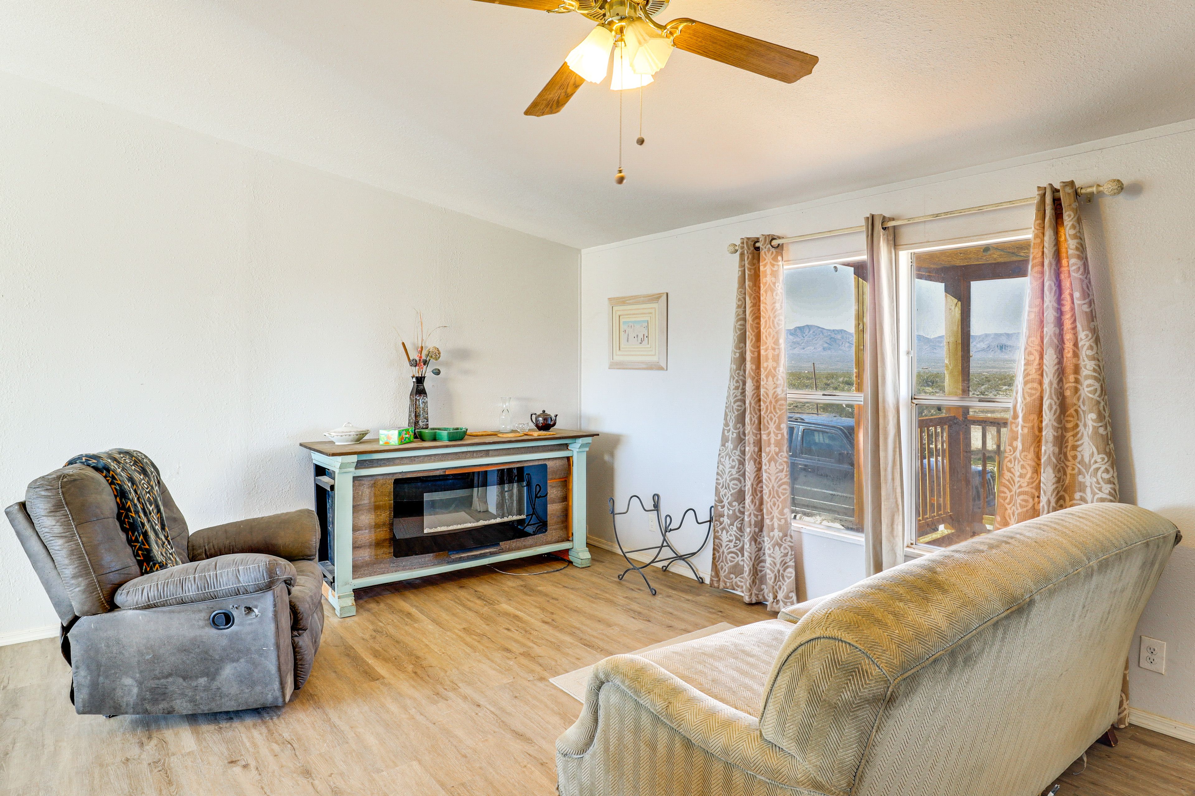 Living Room | Fireplace | Single-Story Home