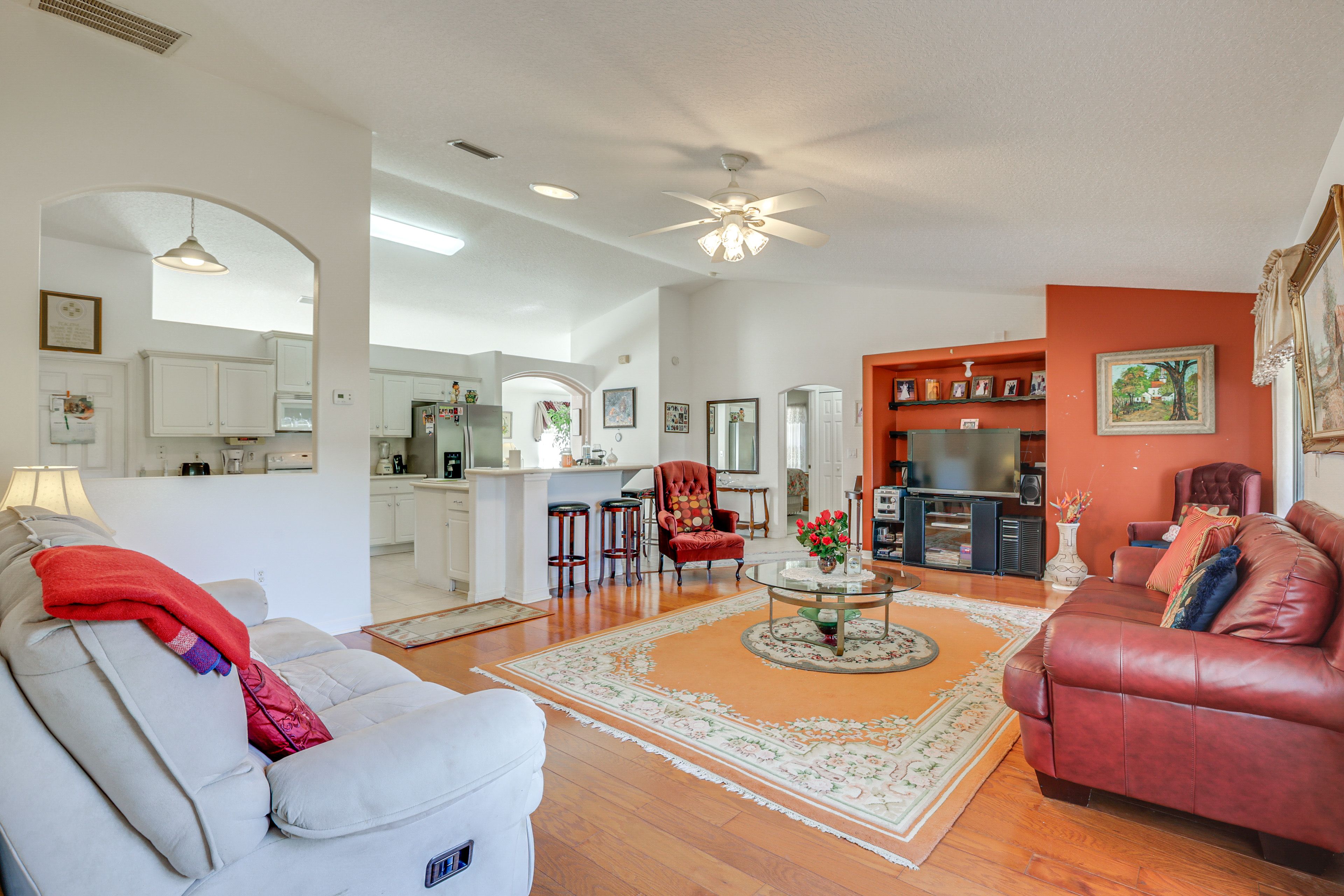 Palm Coast Vacation Rental | 2BR | 1BA | 2,000 Sq Ft | 1 Step Required