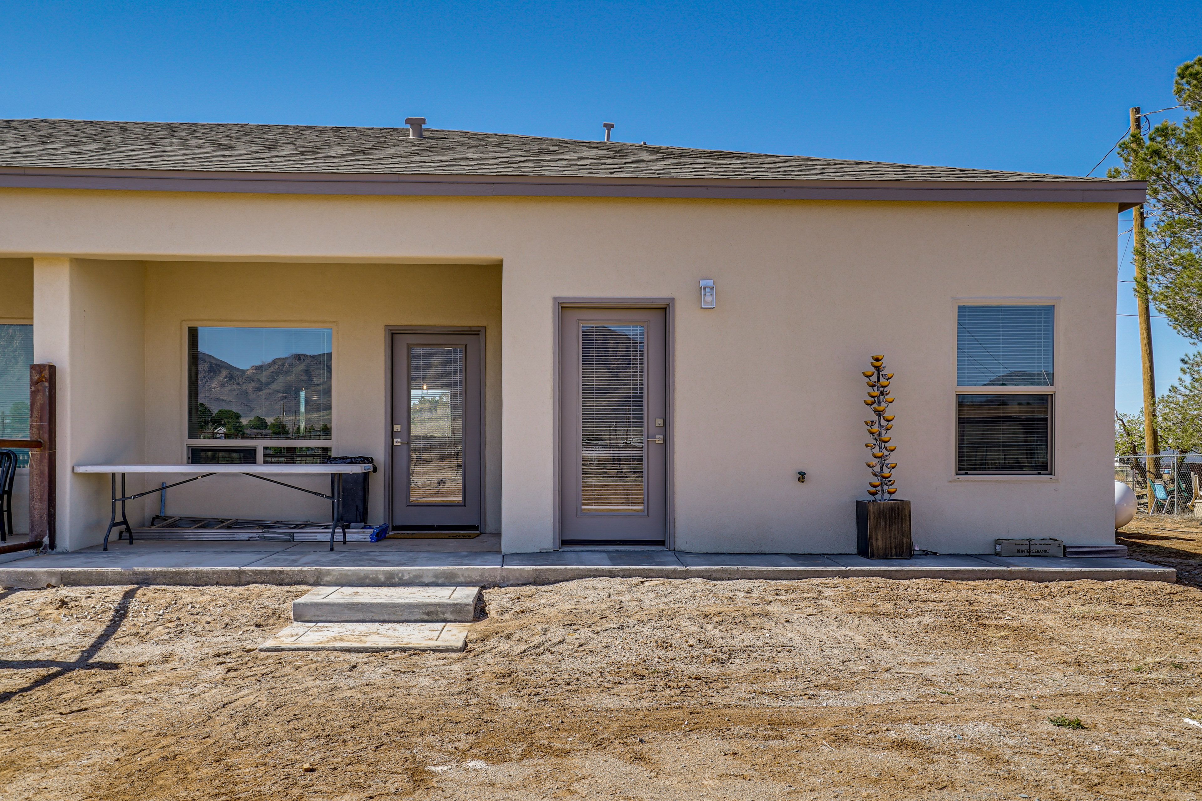 Rear Patio | 11 Mi to Downtown Las Cruces