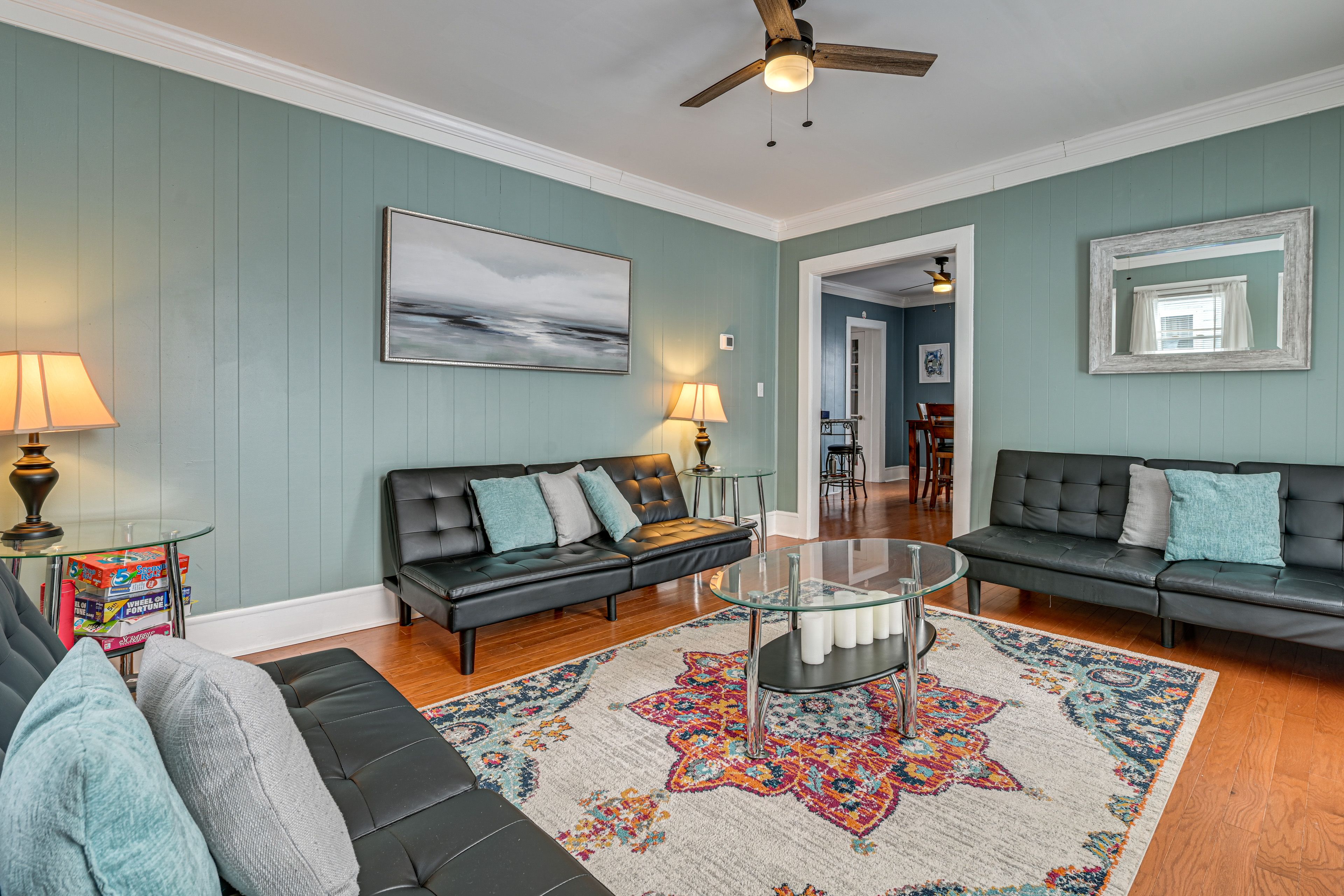 Living Room | 3 Full Futons | Smart TV | 1st Floor