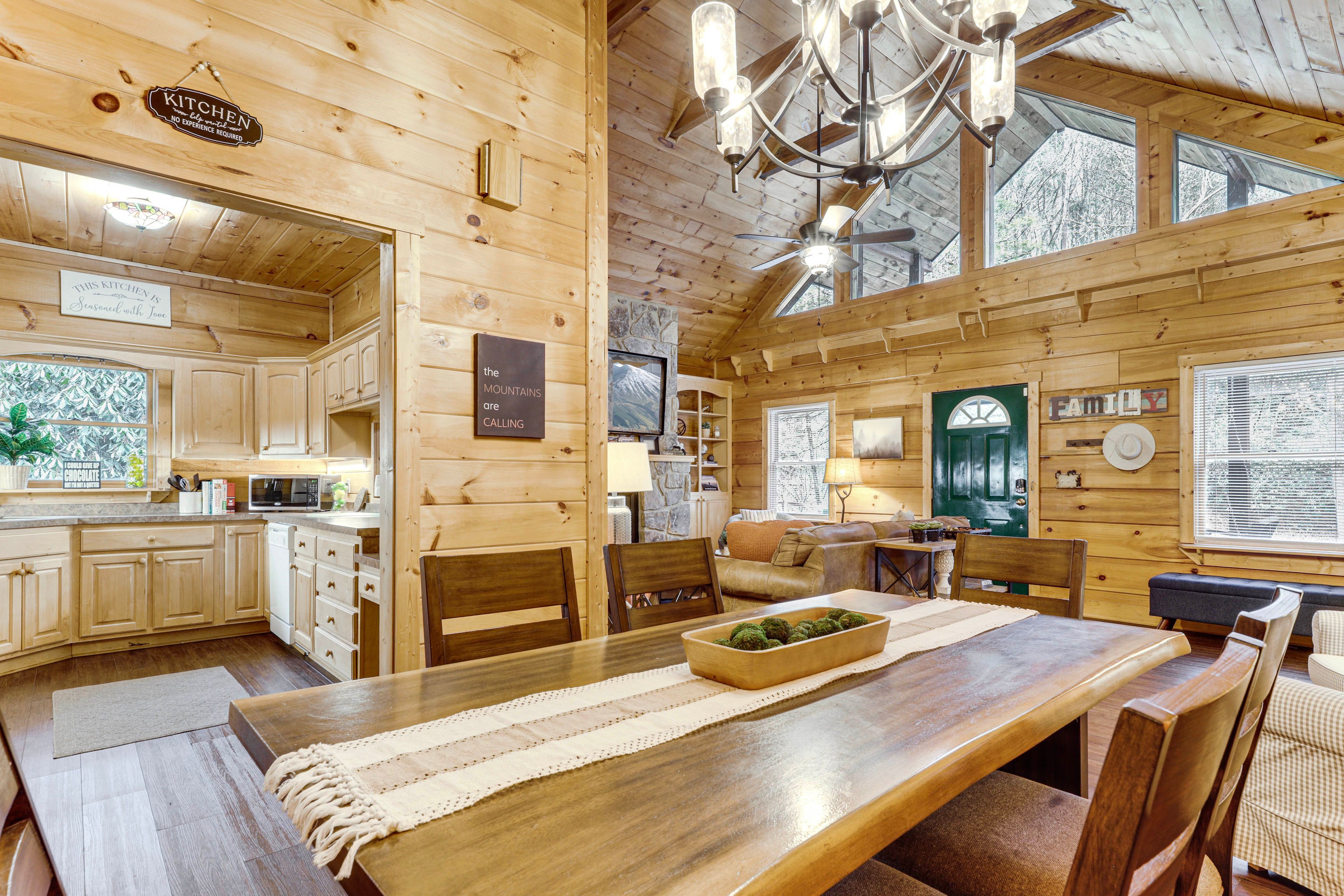 Interior | Single-Story Cabin w/ Loft