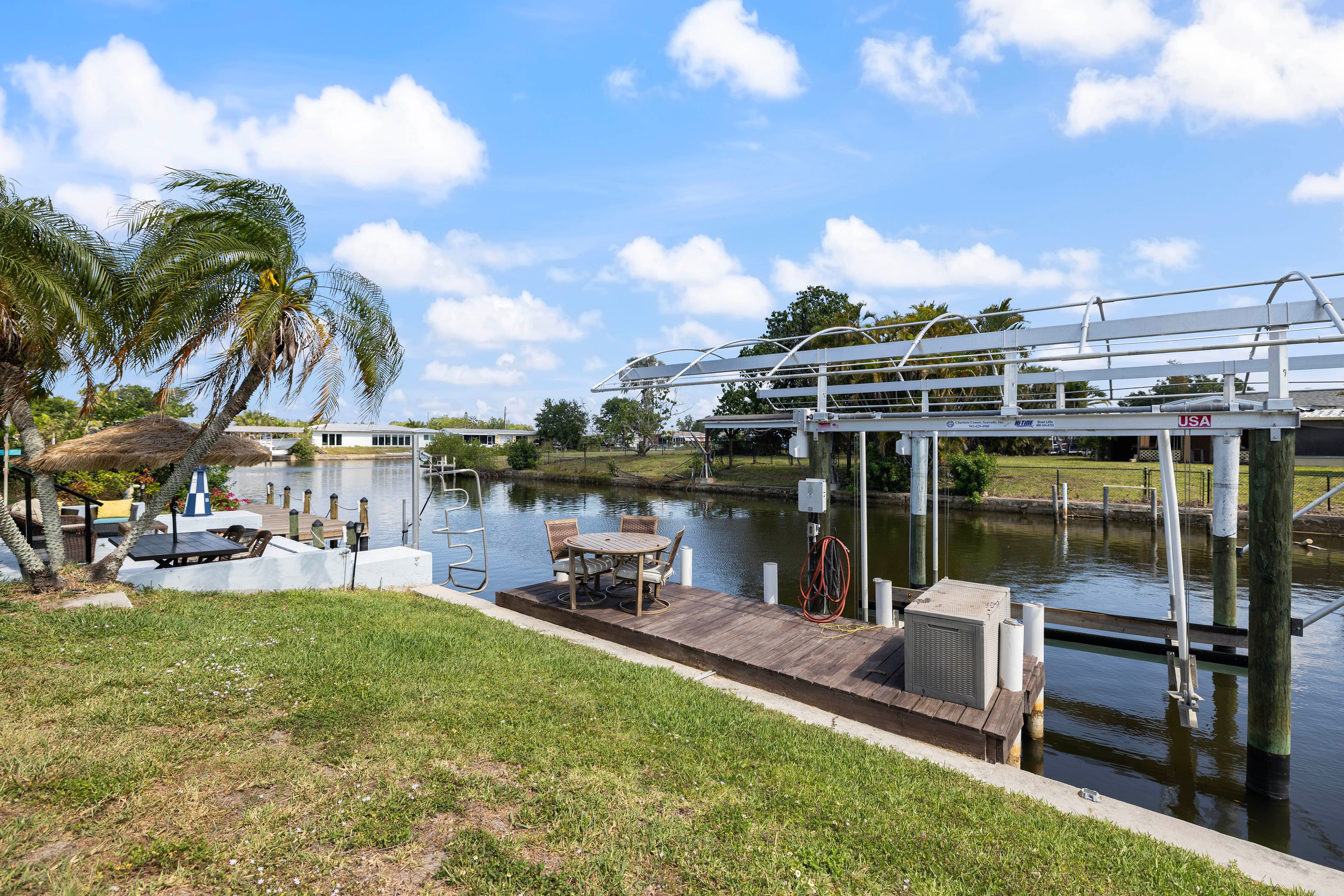 Dock | Boat Lift | Waterfront Patio | Dining Area