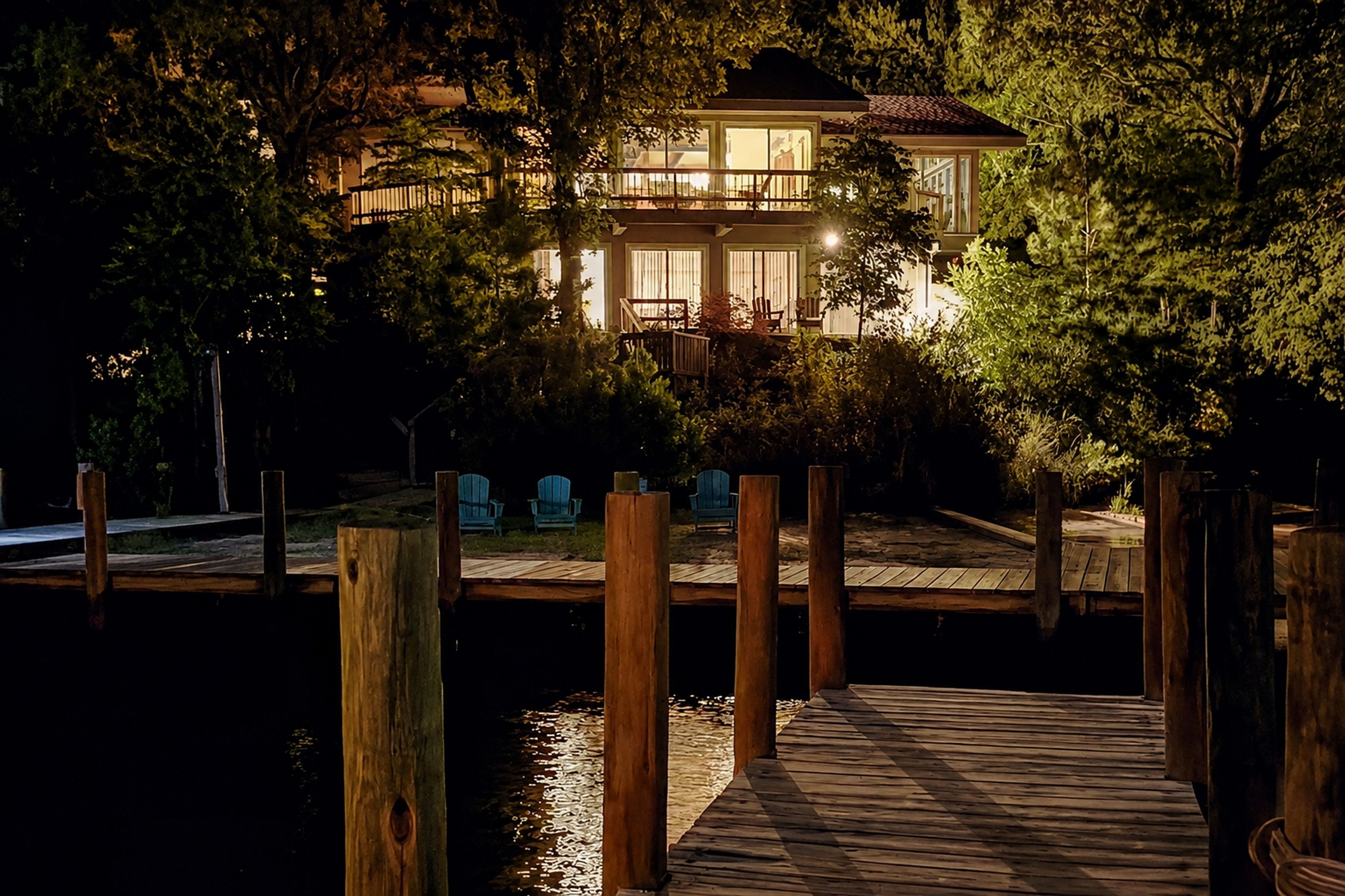 Back View of House and Beach from Dock