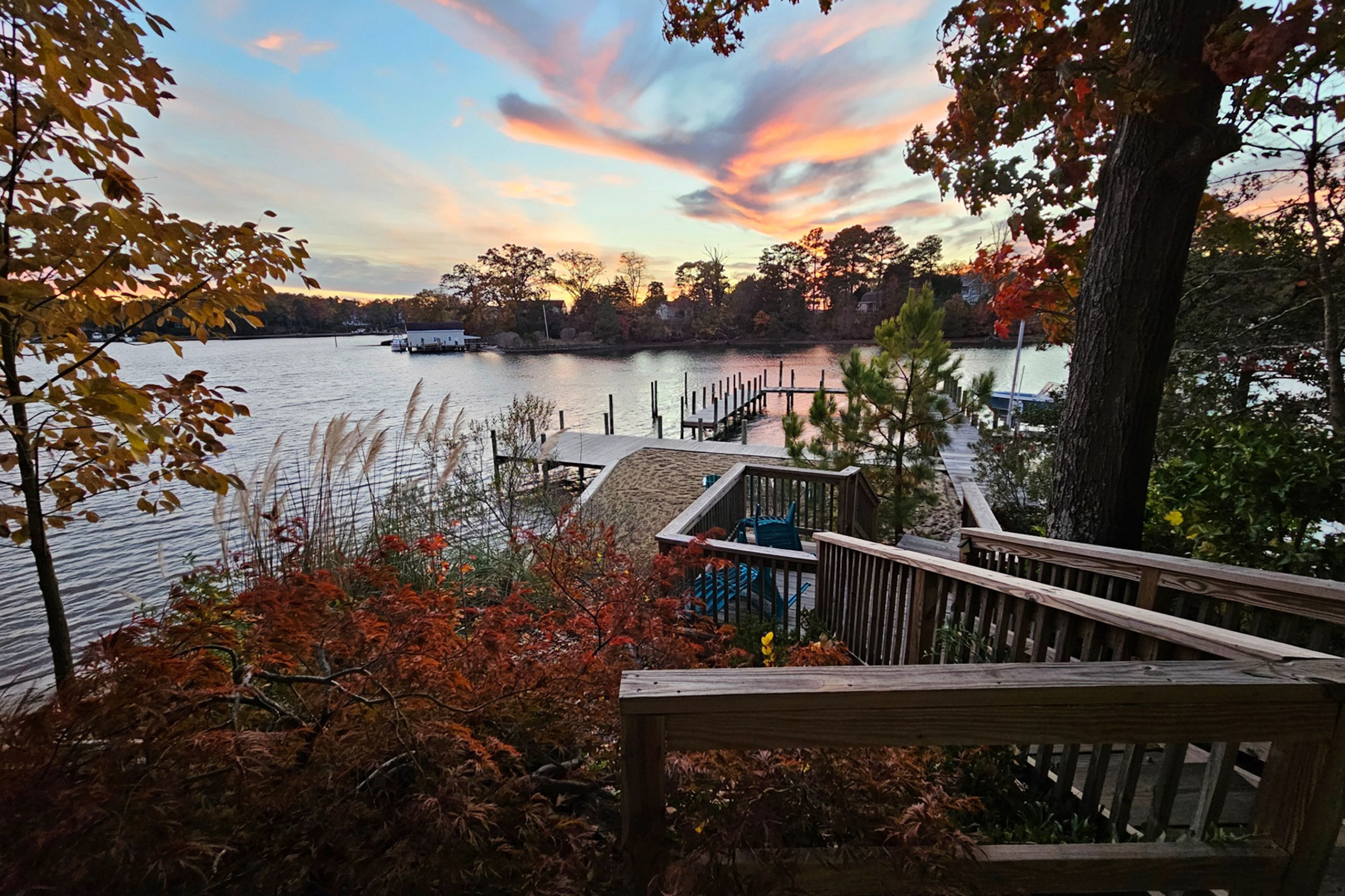 Sunset View of Dock & Water