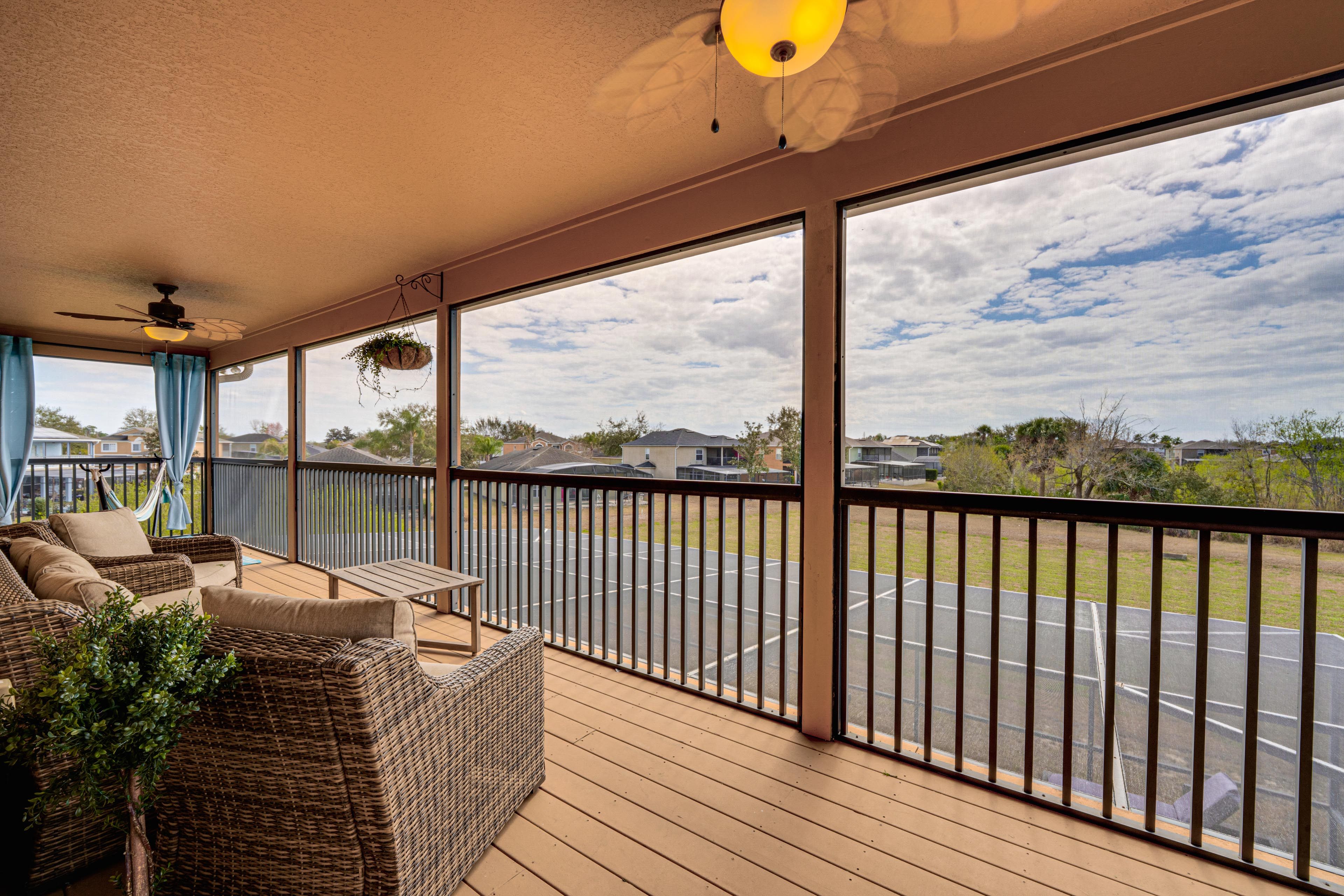 Screened Deck | Tennis/Pickleball Court Access On-Site