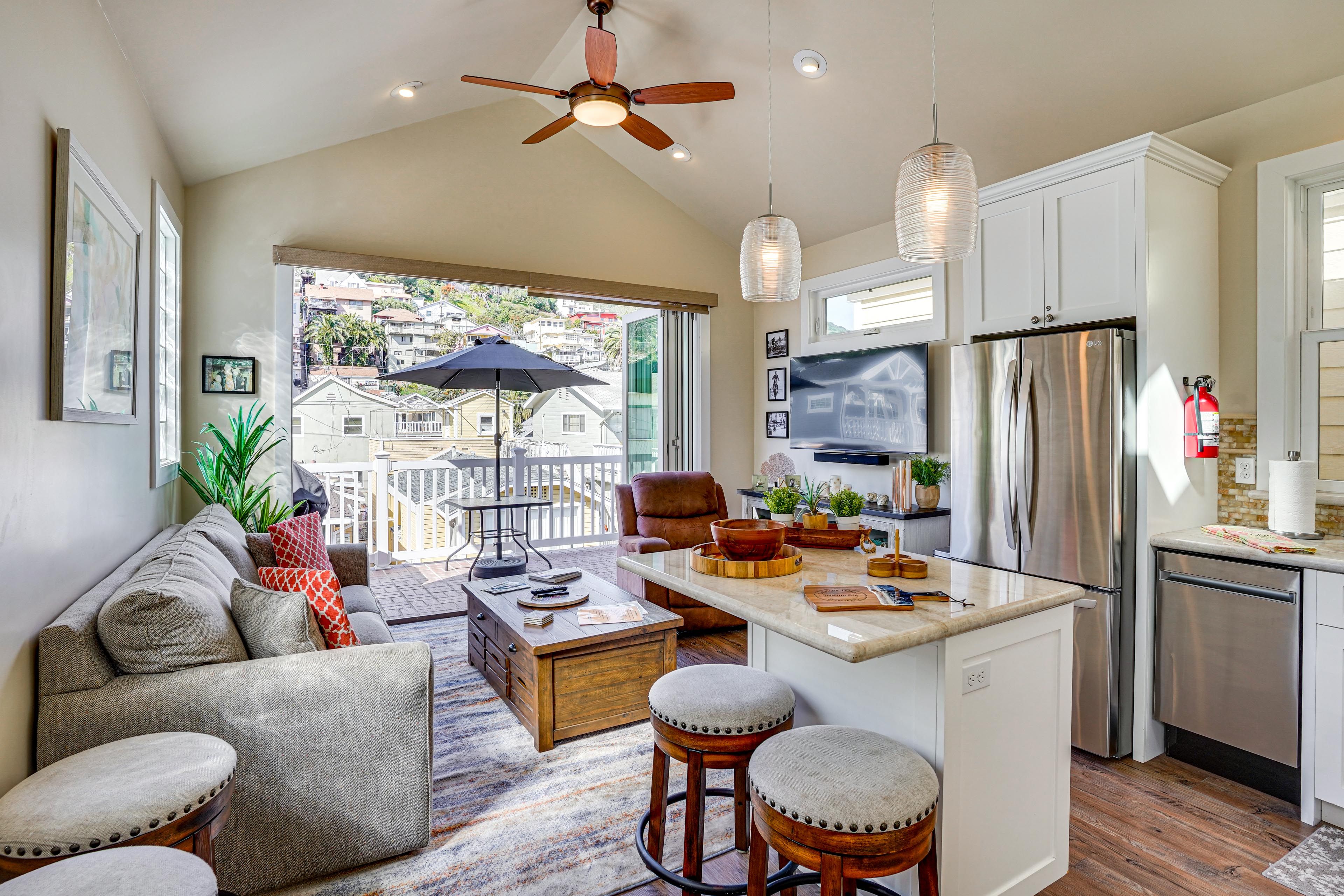 Avalon Vacation Rental | 2BR | 1BA | Stairs Required | 700 Sq Ft