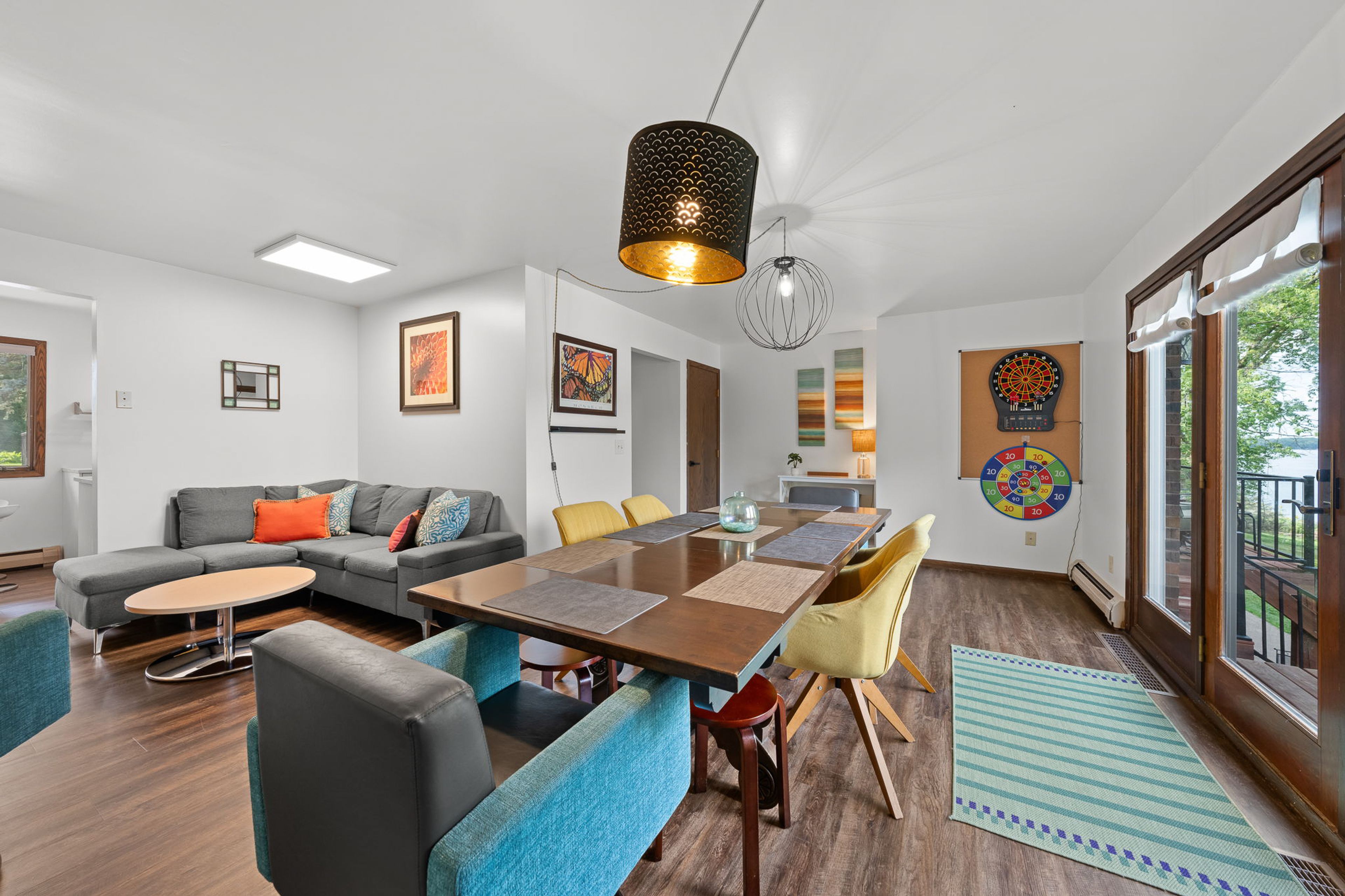 Living Area | Convertible Dining/Ping-Pong Table | 1st Floor