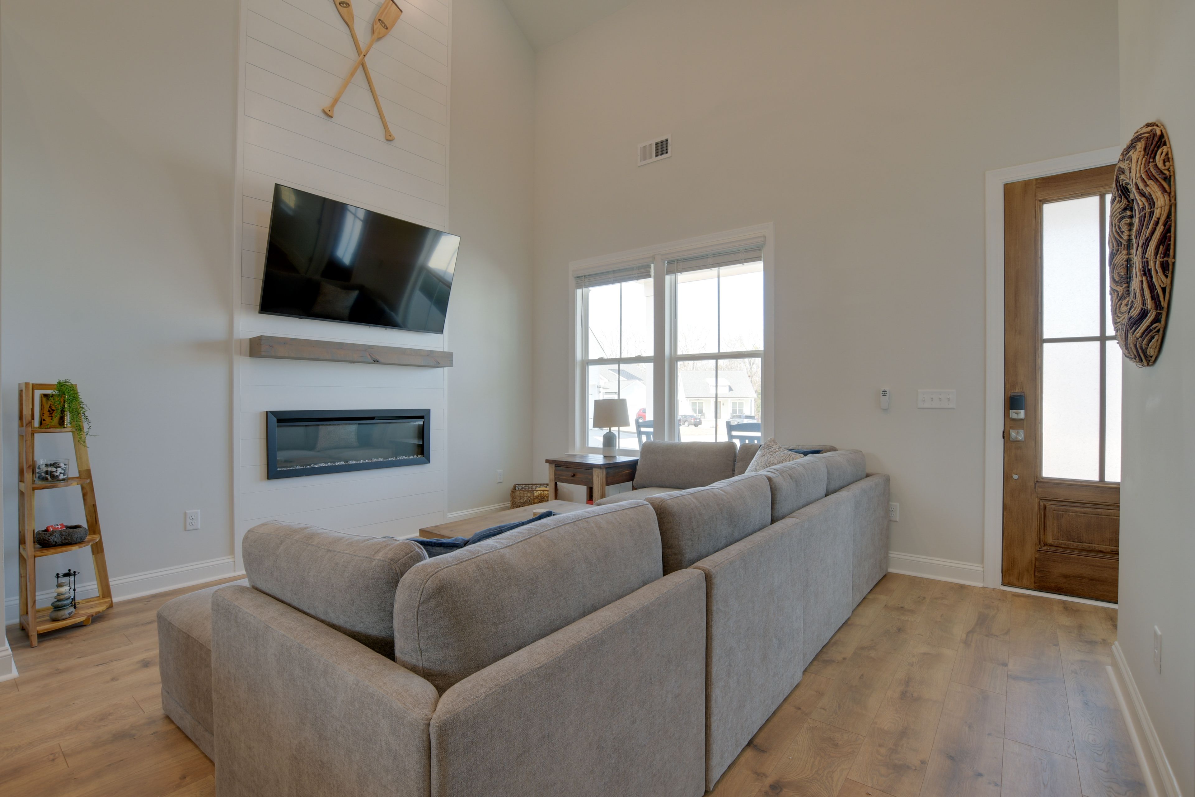 Living Room | Electric Fireplace | Smart TV | 1st Floor