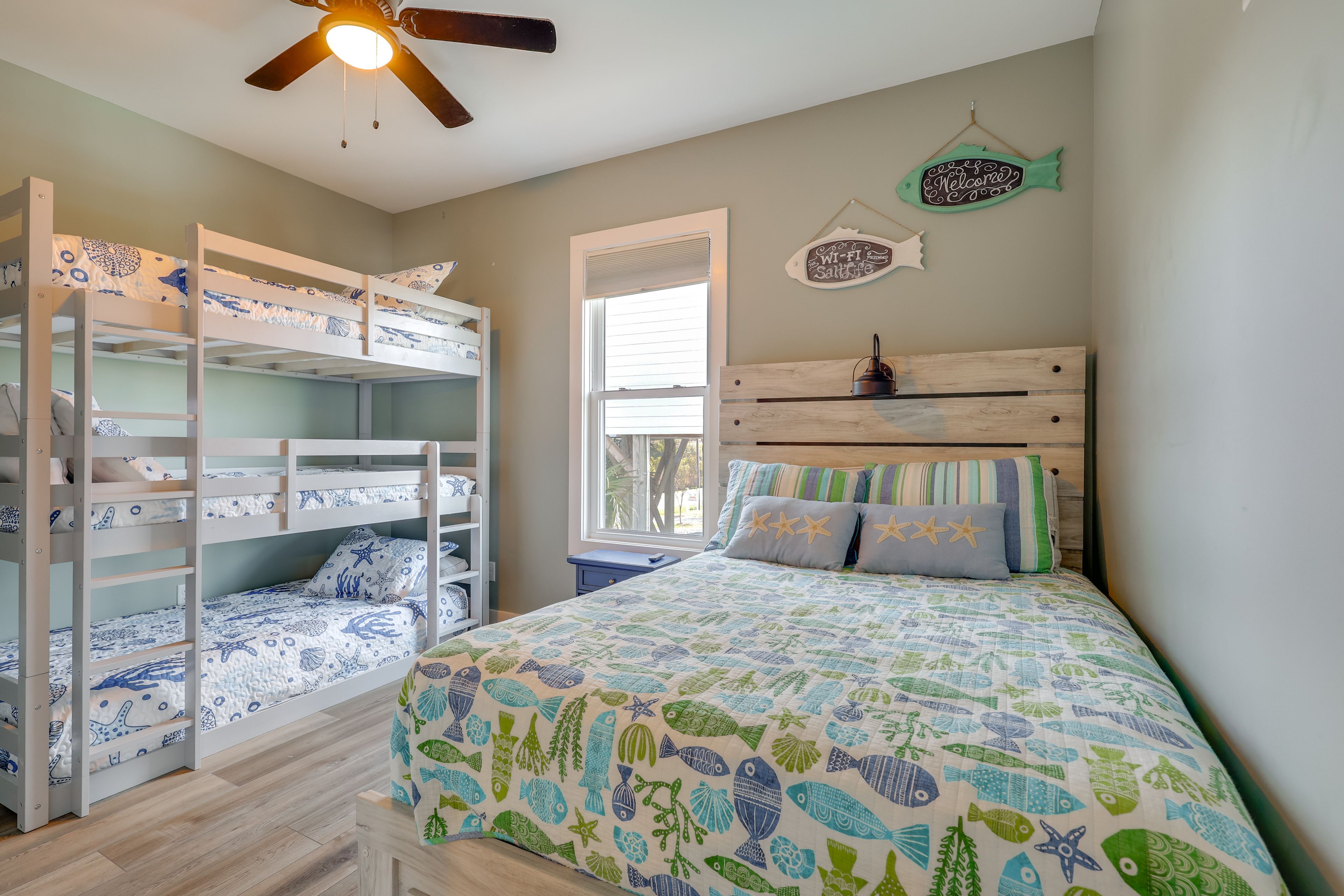 Bedroom 3 | Queen Bed | Triple Twin Bunk Bed