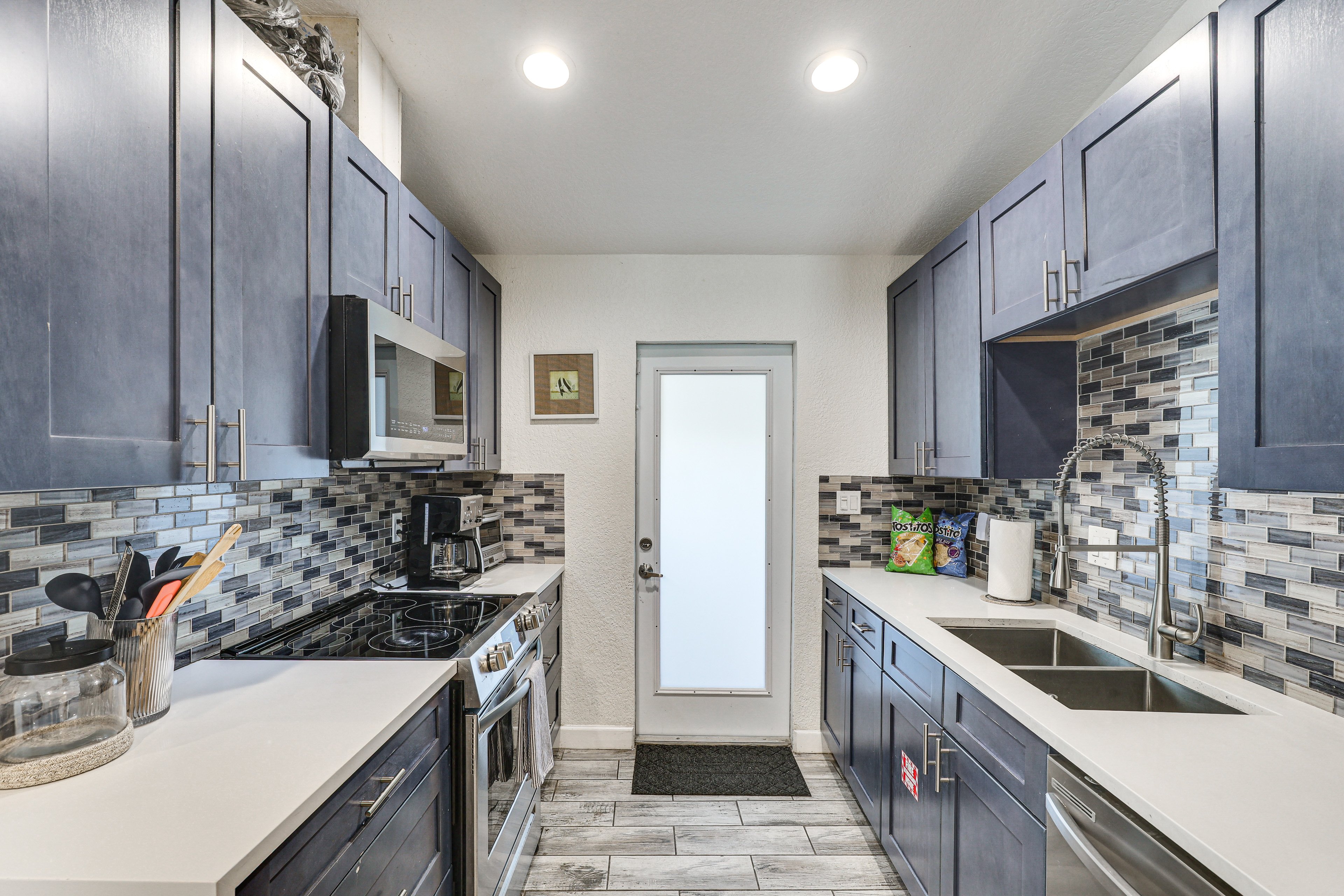 Kitchen | Central Heating & A/C | In-Unit Laundry