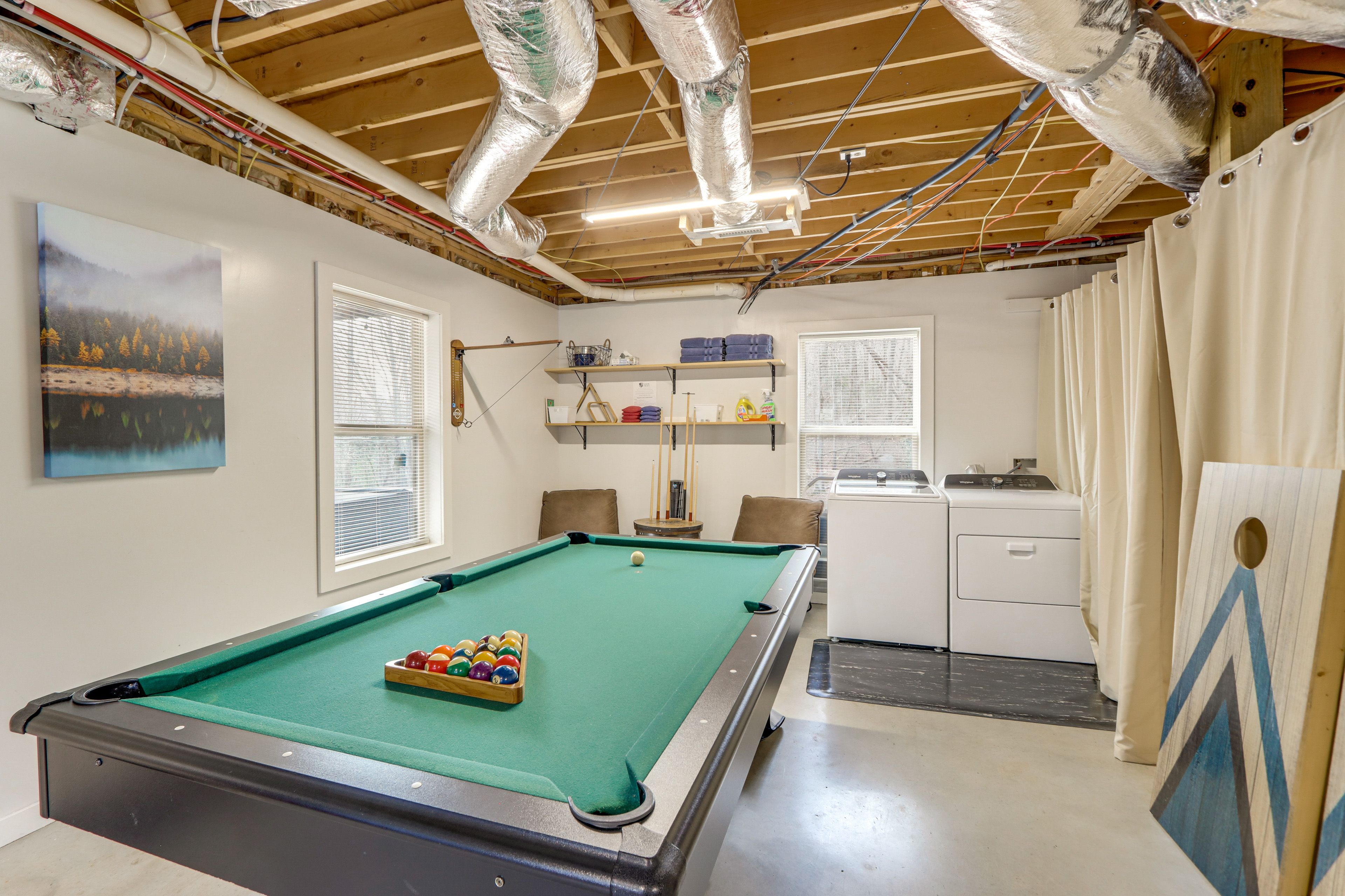 Pool Table | Laundry Area | Lower Level