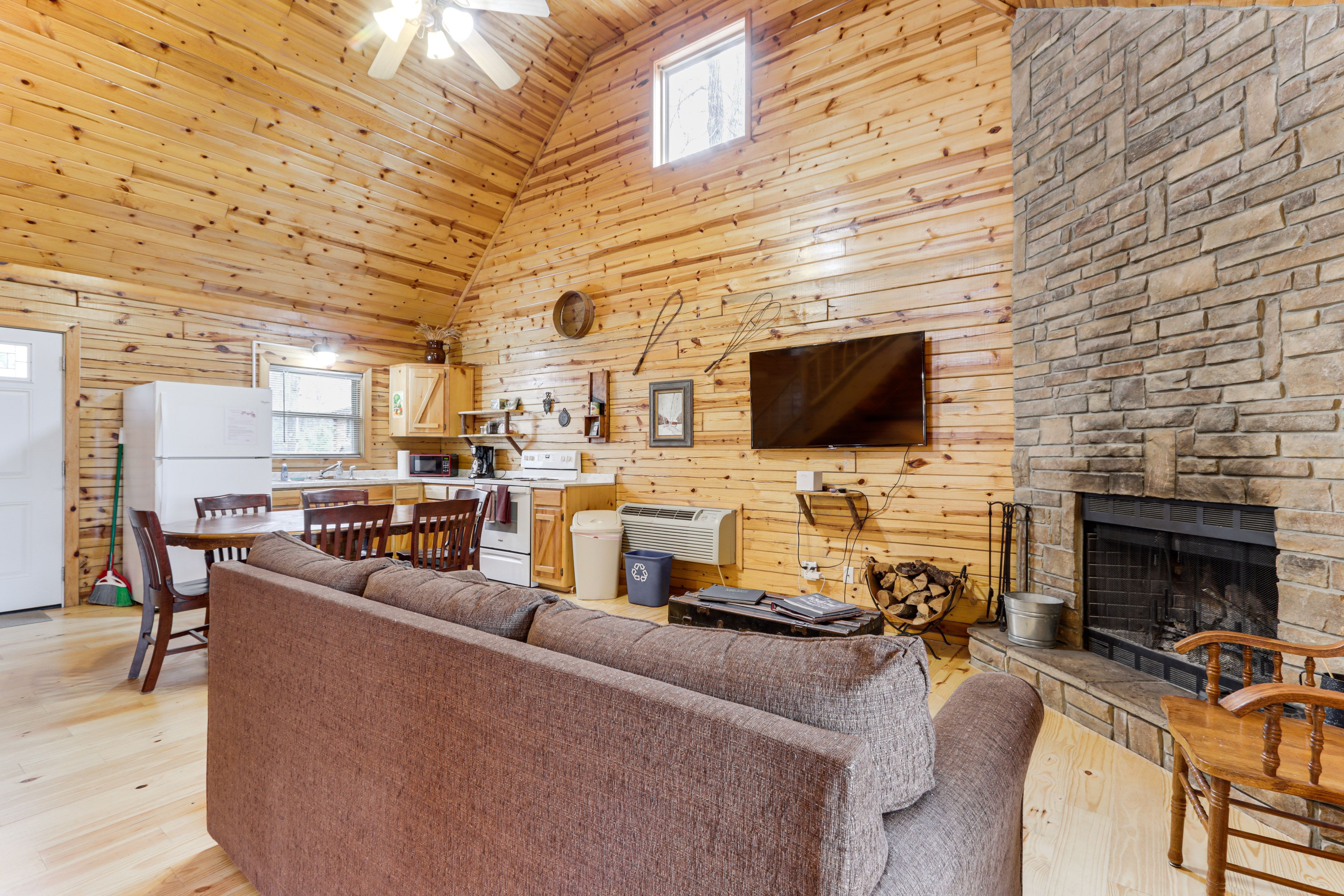 Living Room | Wood-Burning Fireplace