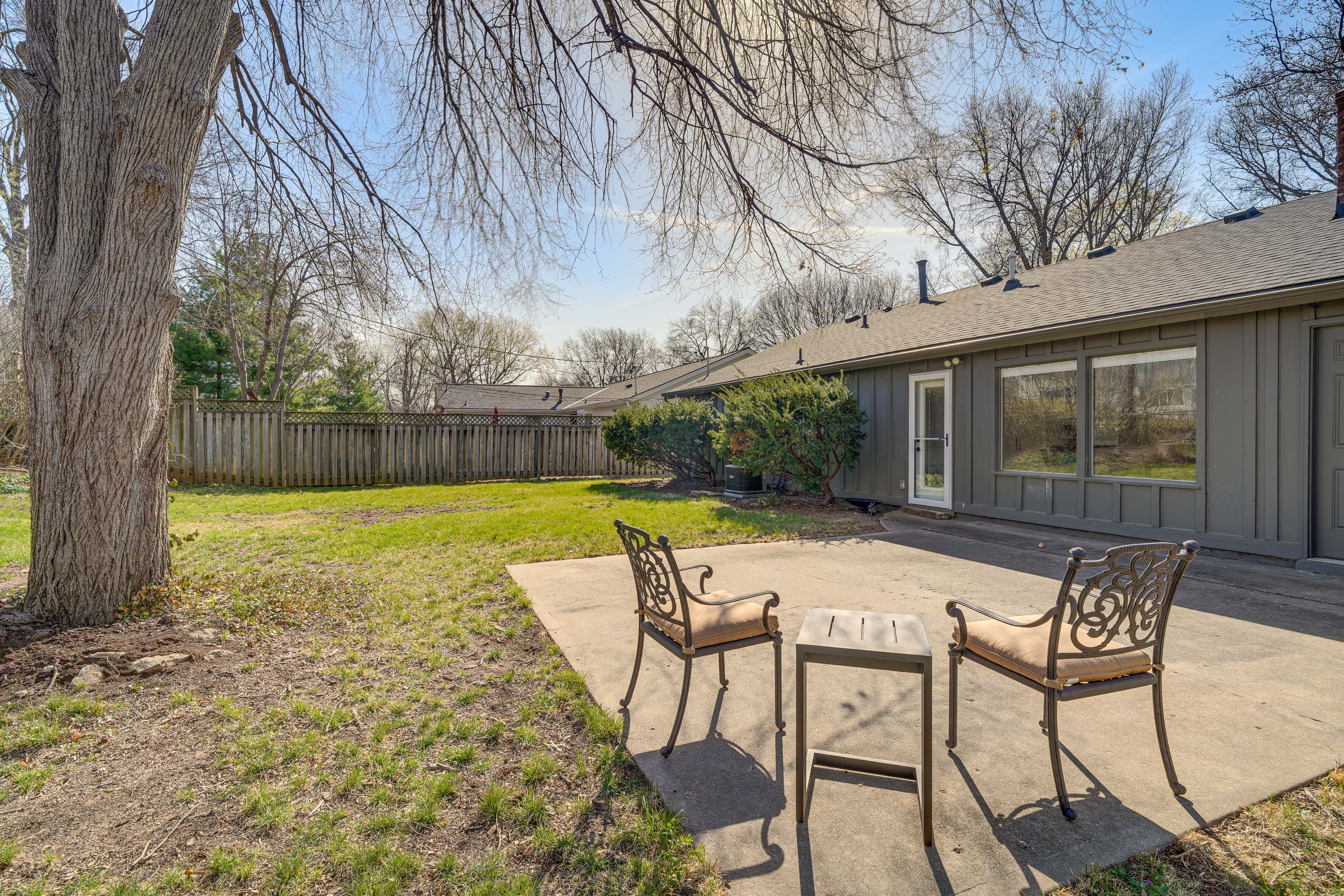 Partially Fenced-In Backyard