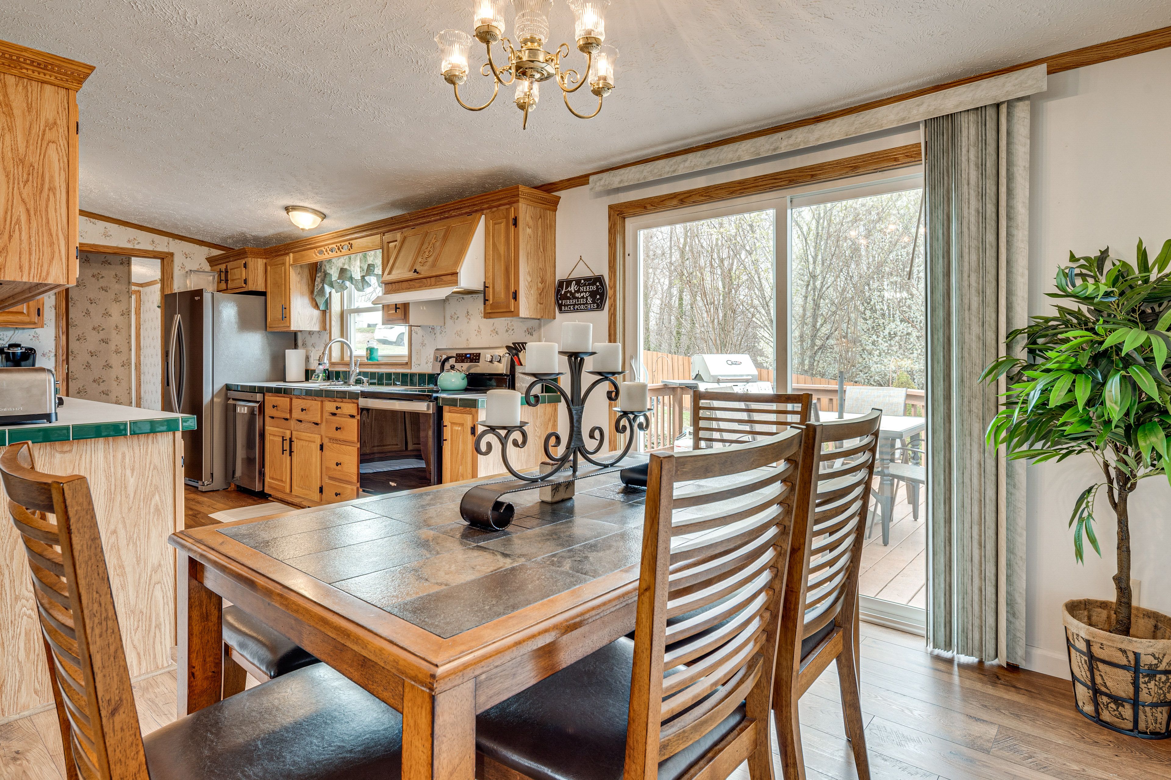 Well-Equipped Kitchen | Open to Deck