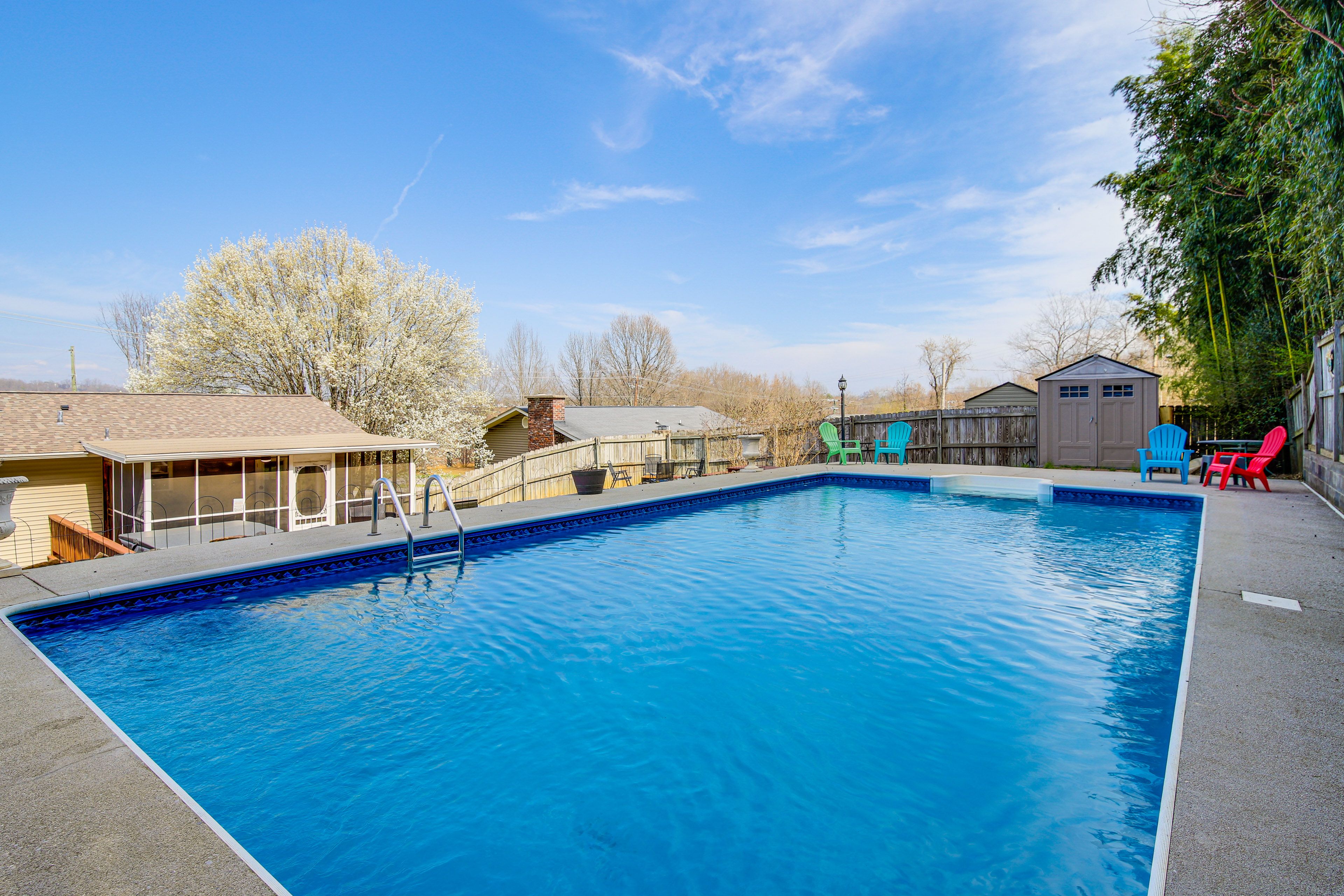 Seasonal Pool (Not Heated, Open April-October) | Fenced Yard
