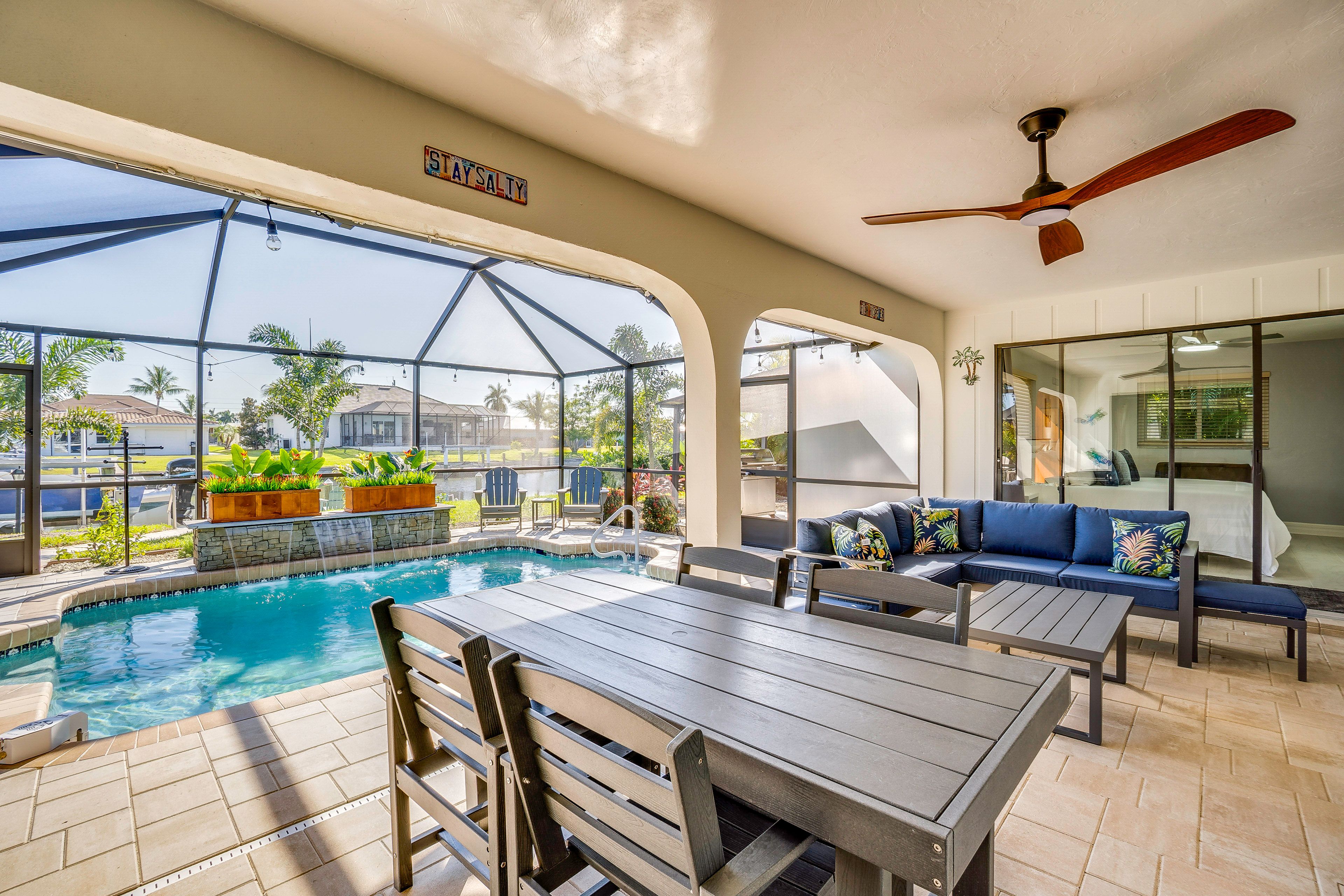 Furnished Lanai w/ Heated Pool