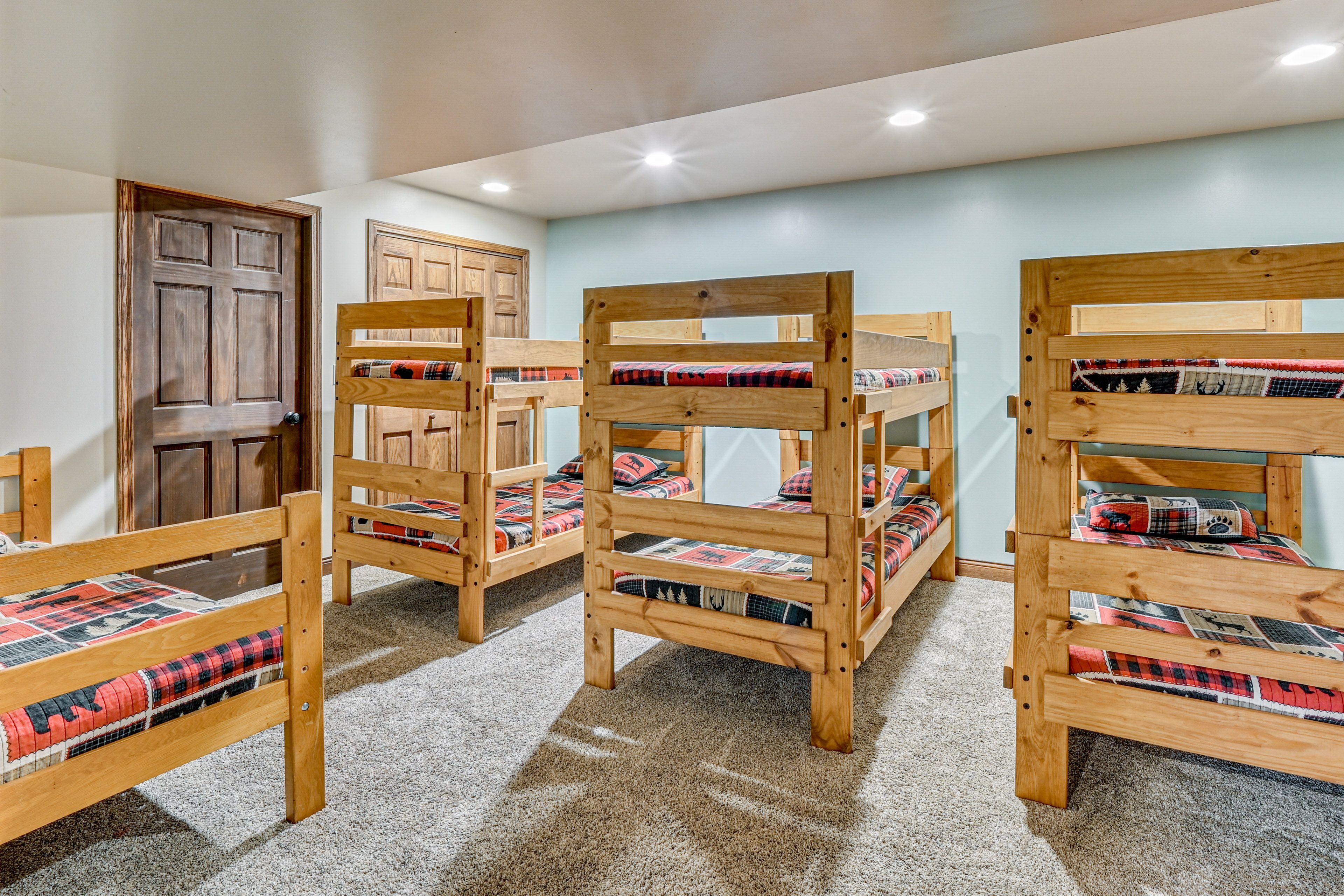 Bedroom 4 | 3 Twin Bunk Beds | Twin Bed | Basement Level