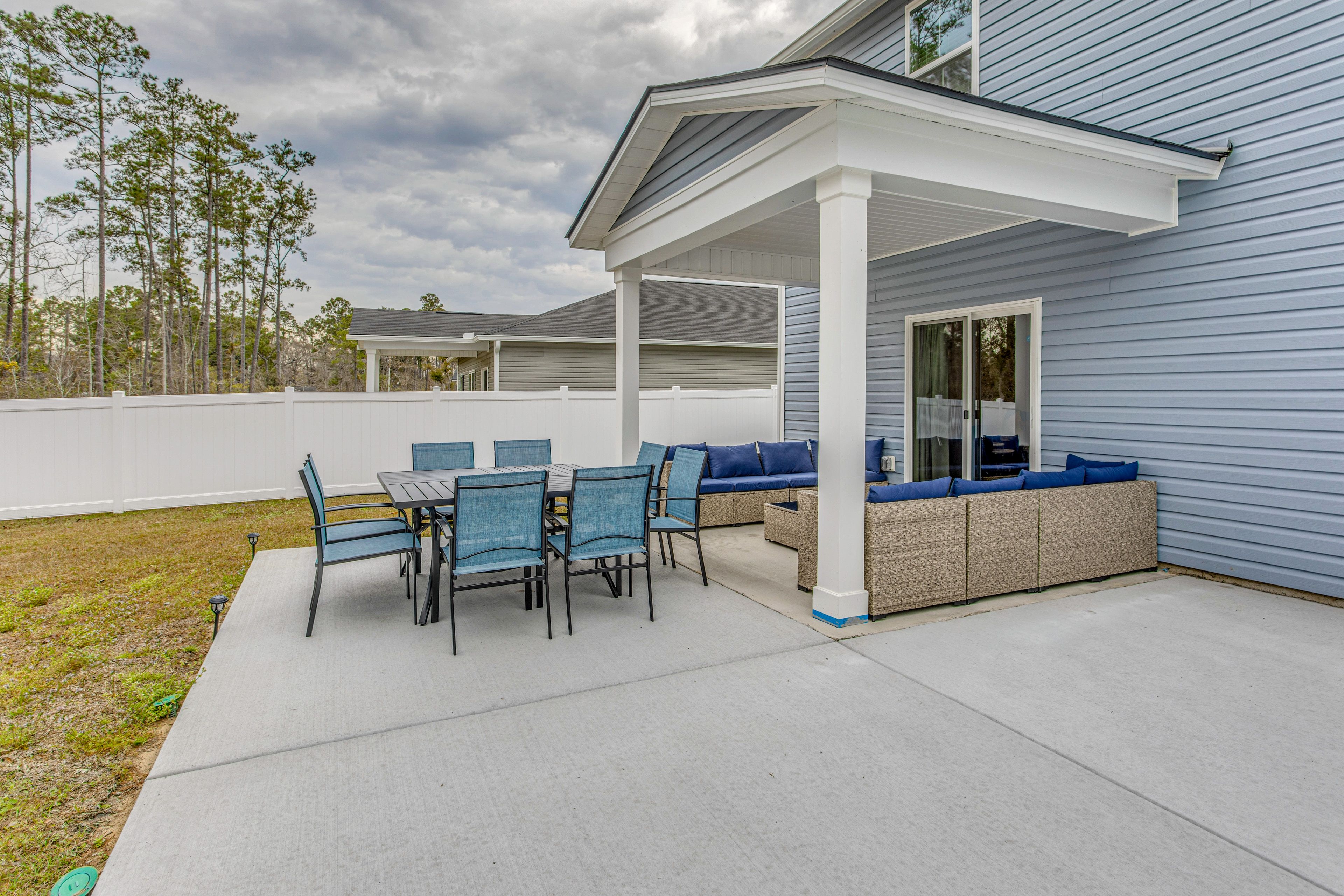 Furnished Patio (Partially Covered) | Dining & Seating