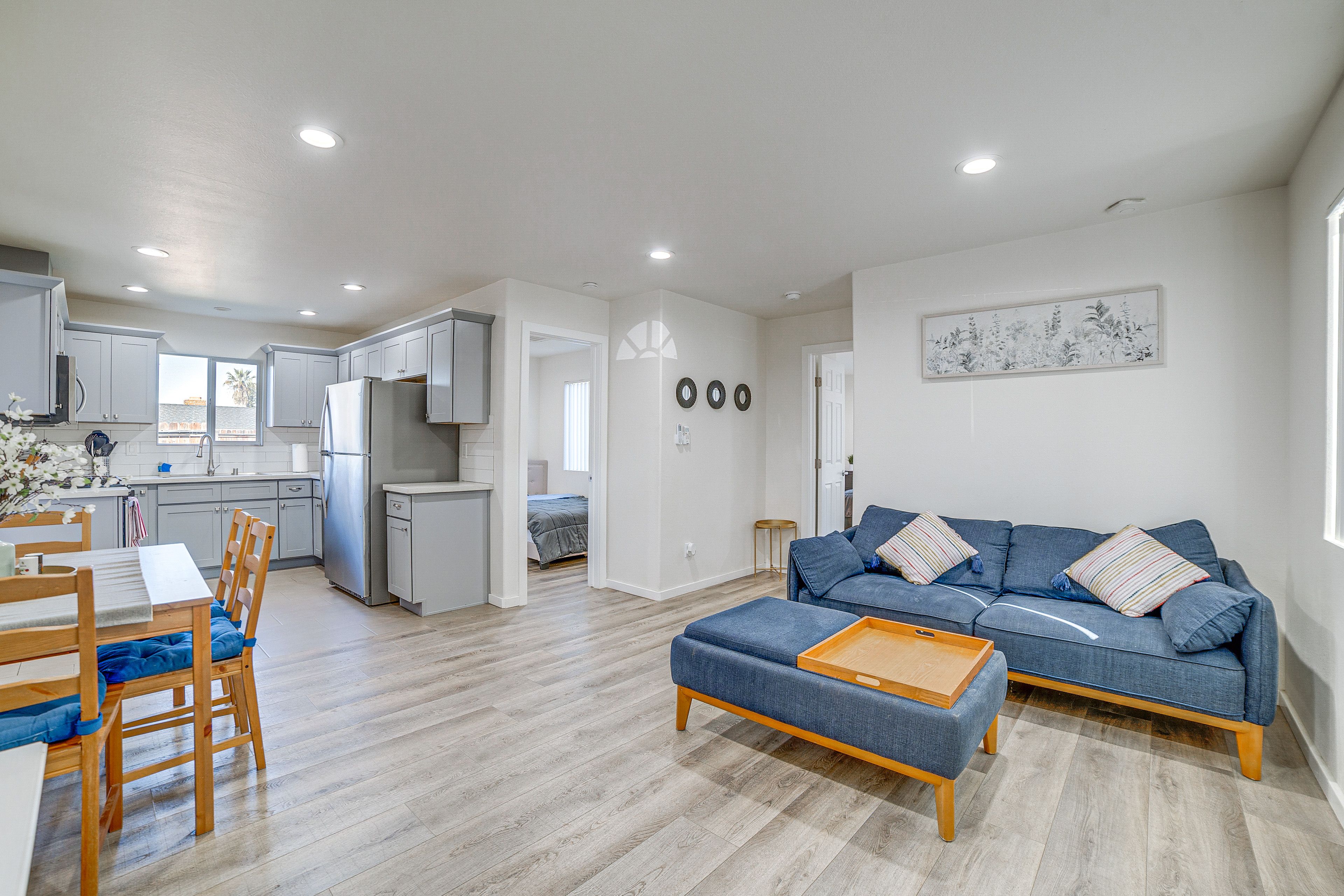 Glendora Vacation Rental | 2BR | 2BA | 800 Sq Ft | Threshold Step to Enter