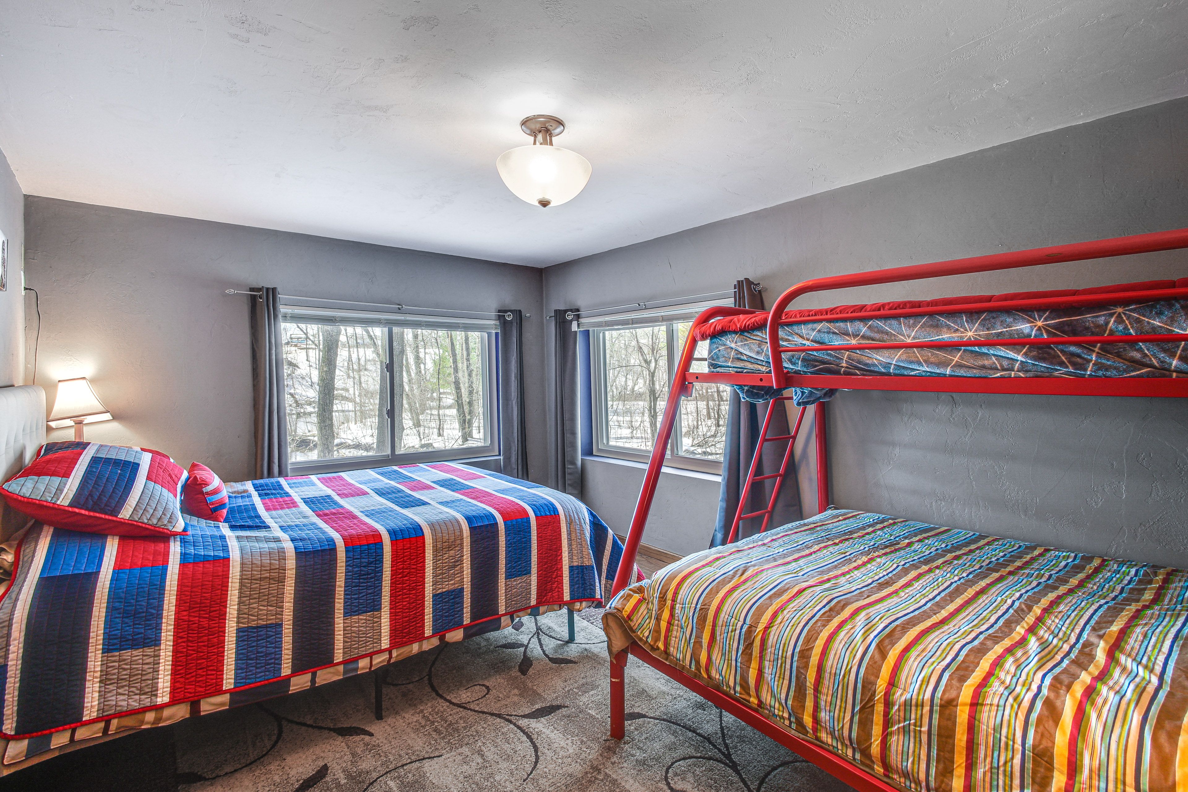 Bedroom 5 | Lower Level | Queen Bed | Twin/Full Bunk Bed