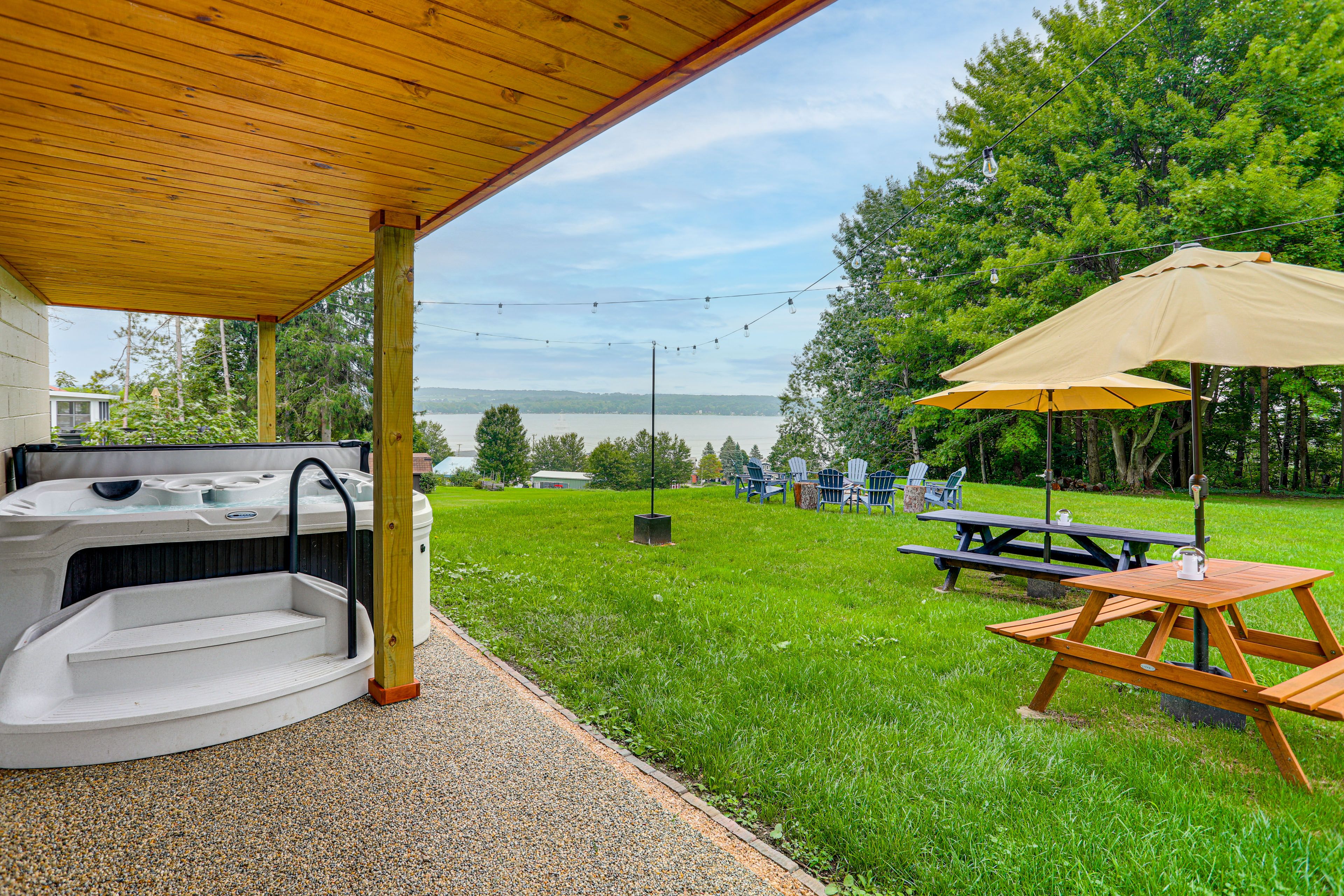 Covered Deck | Chautauqua Lake Views