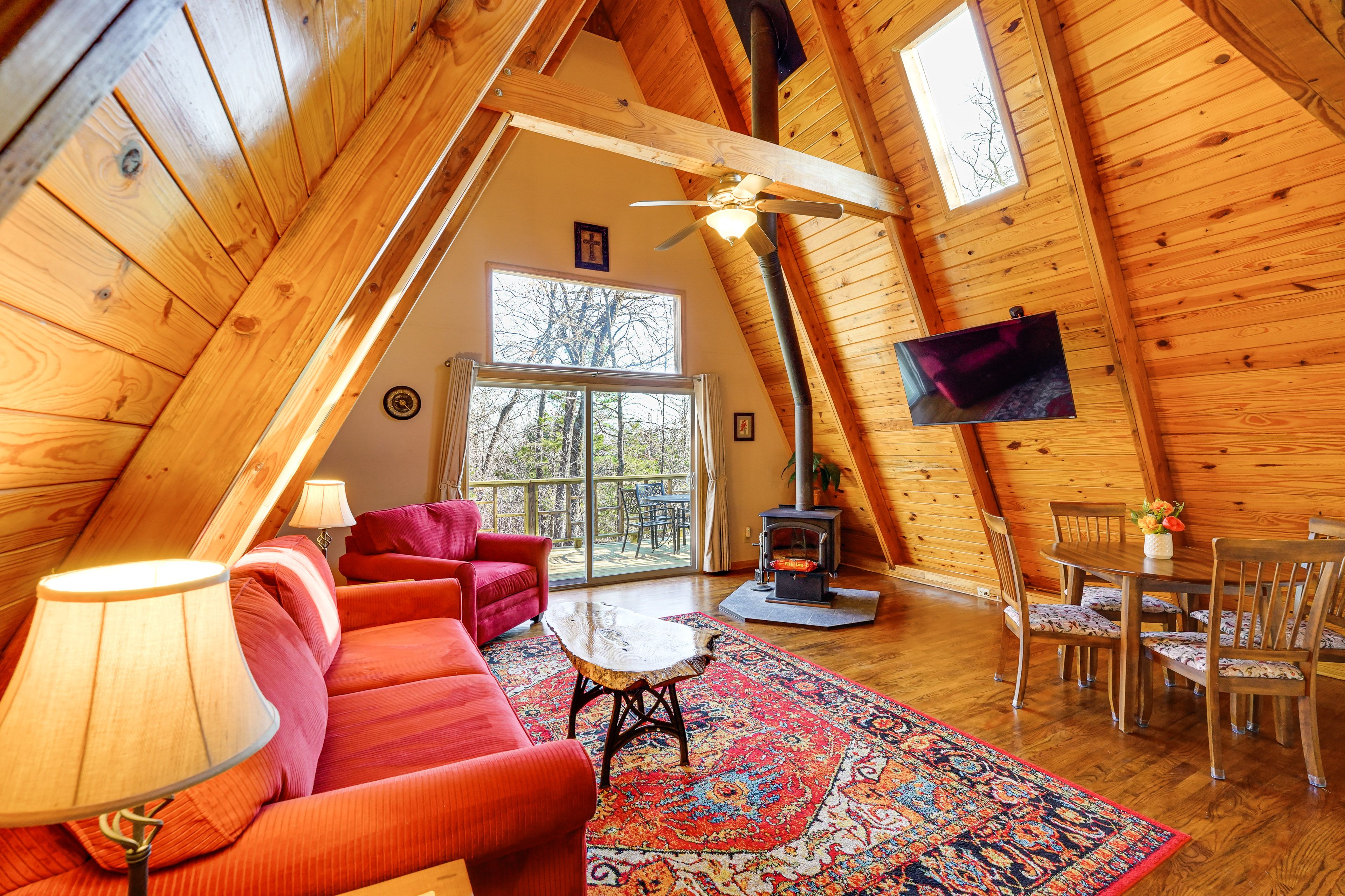Open Interior | Living Area | Wood-Burning Stove