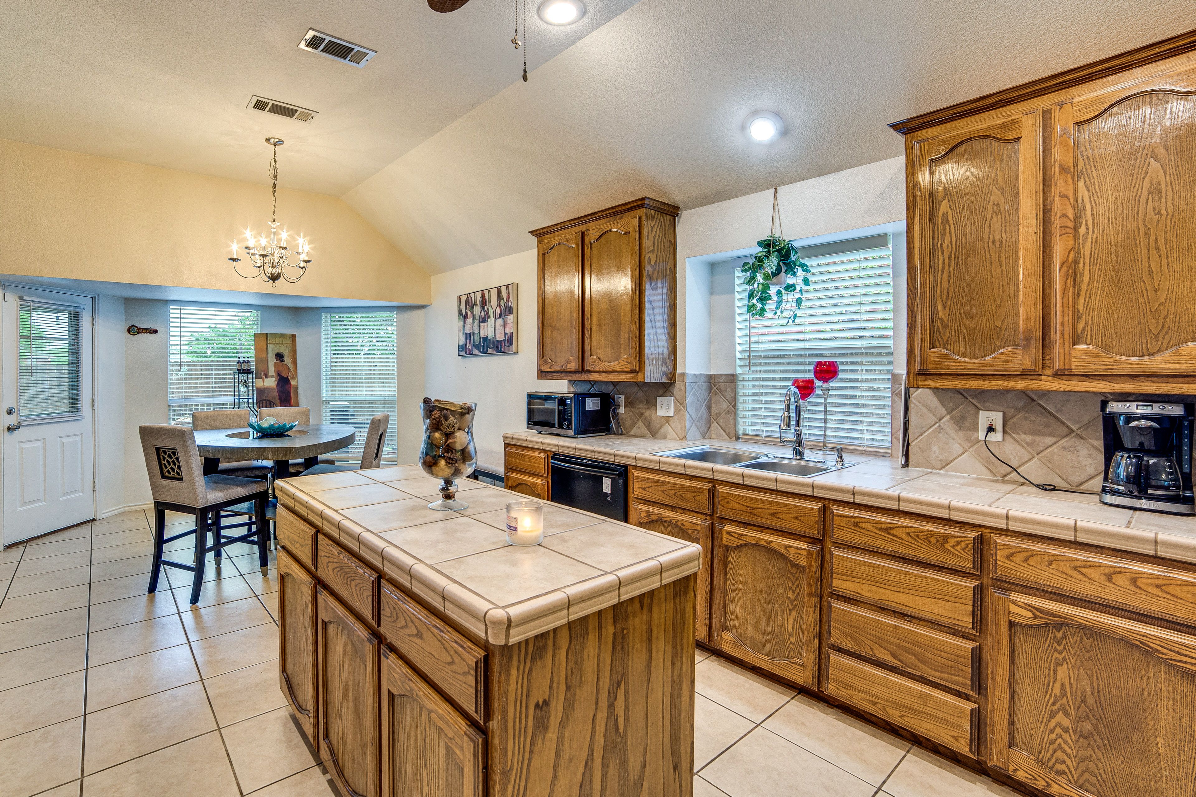 Kitchen & Dining Nook | Open Floor Plan | Central Heating & A/C