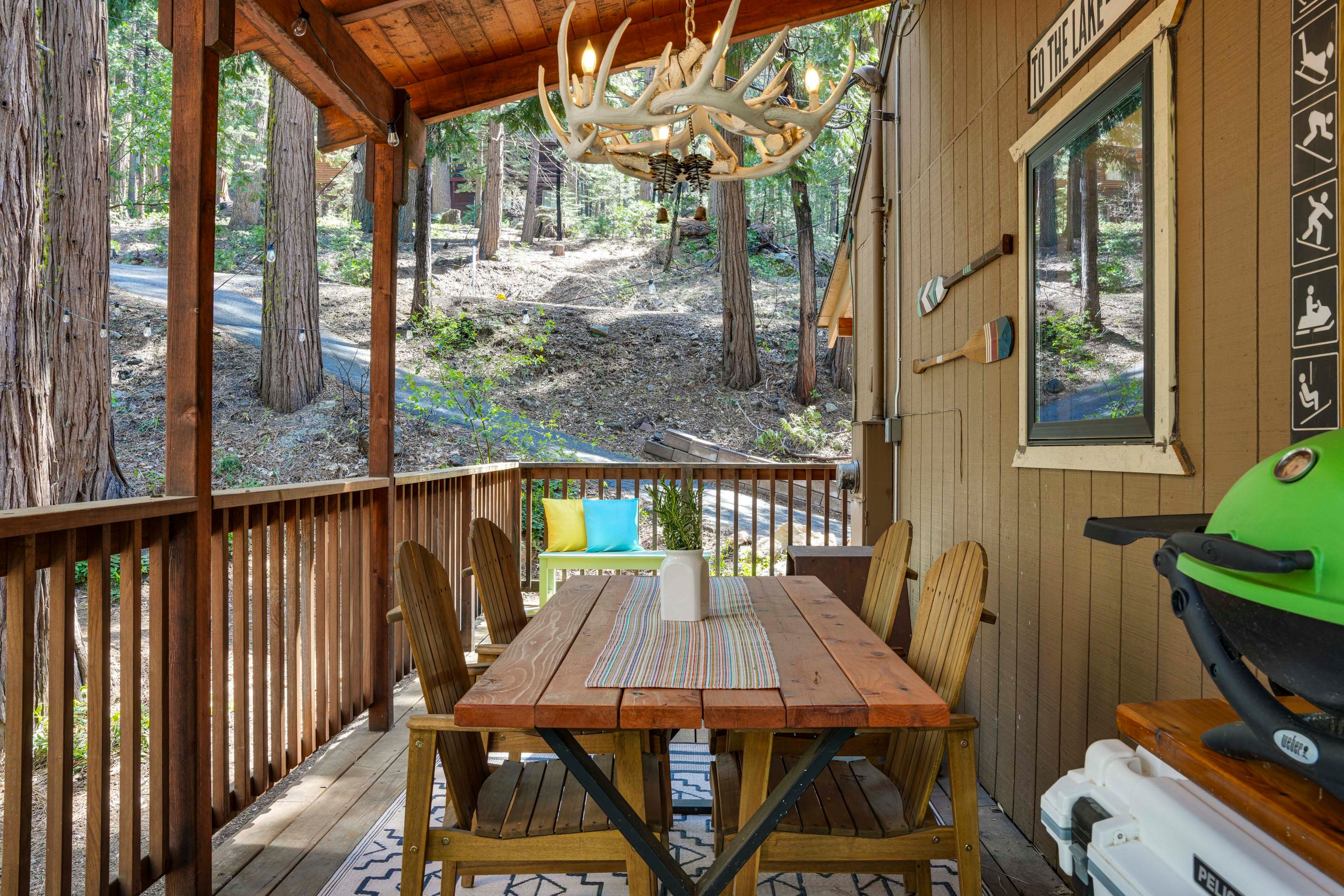 Wraparound Deck | Dining Area | Small Gas Grill | Cooler