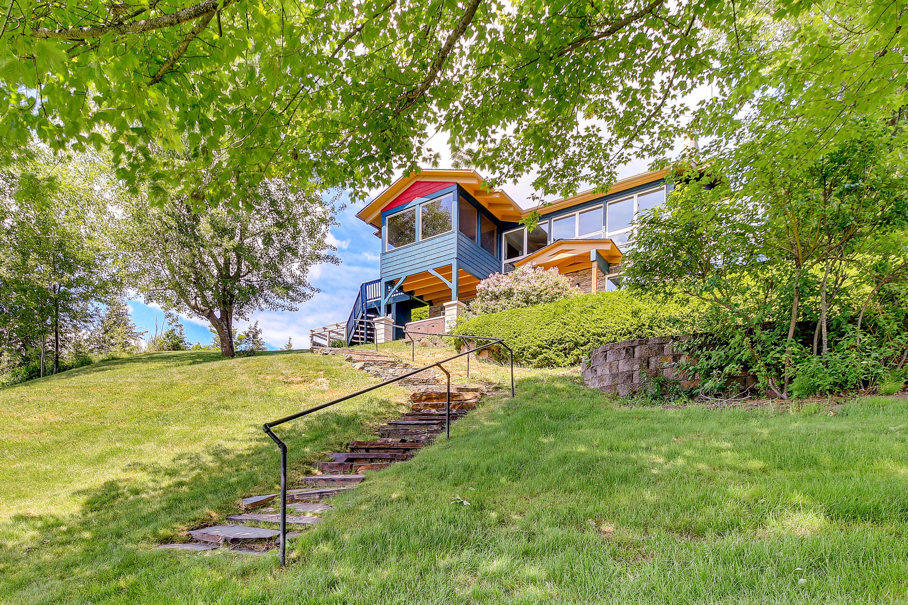 Stairs to Lake Access | Private Yard | Fire Pit
