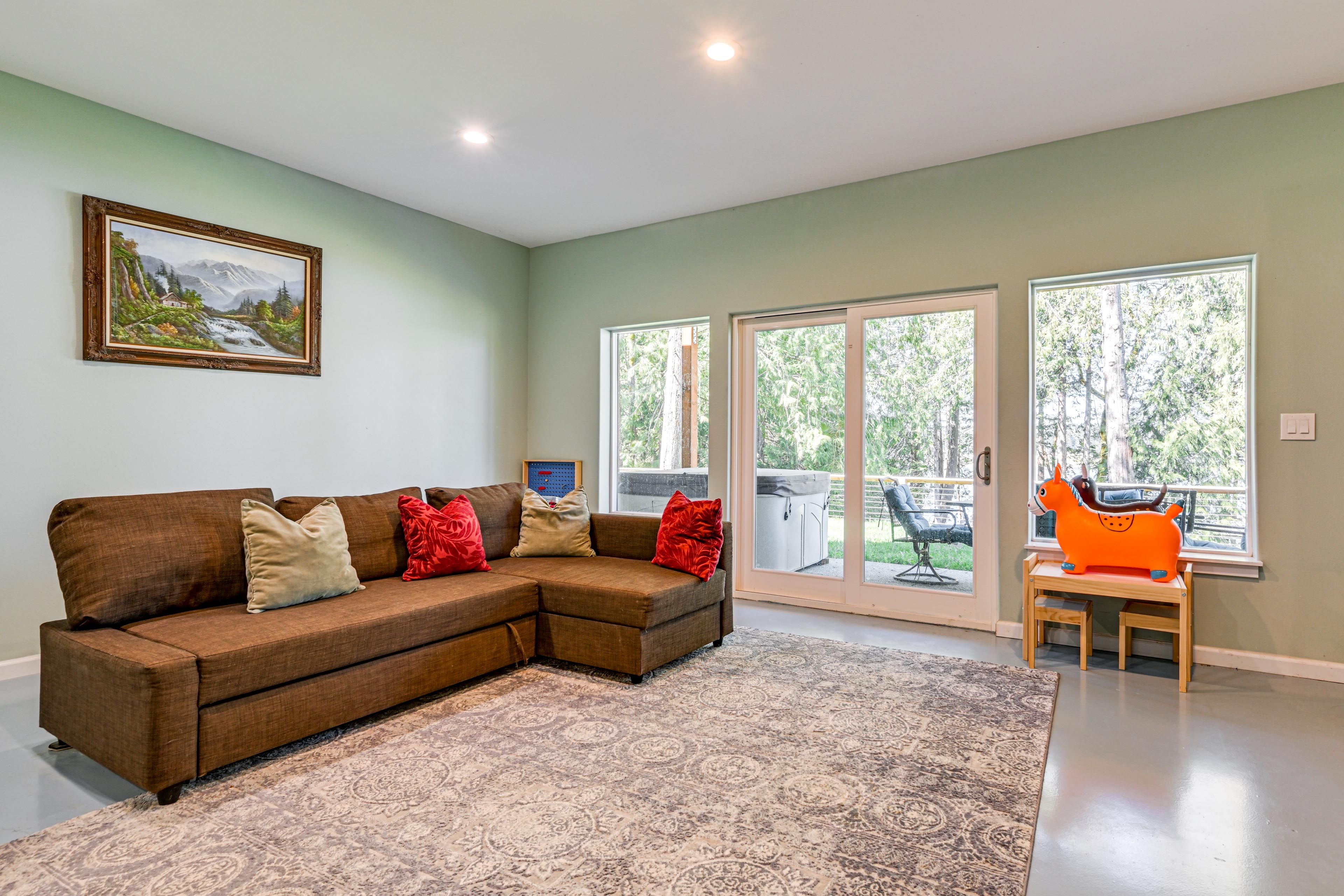 Basement Living Area | Twin Sleeper Sofa