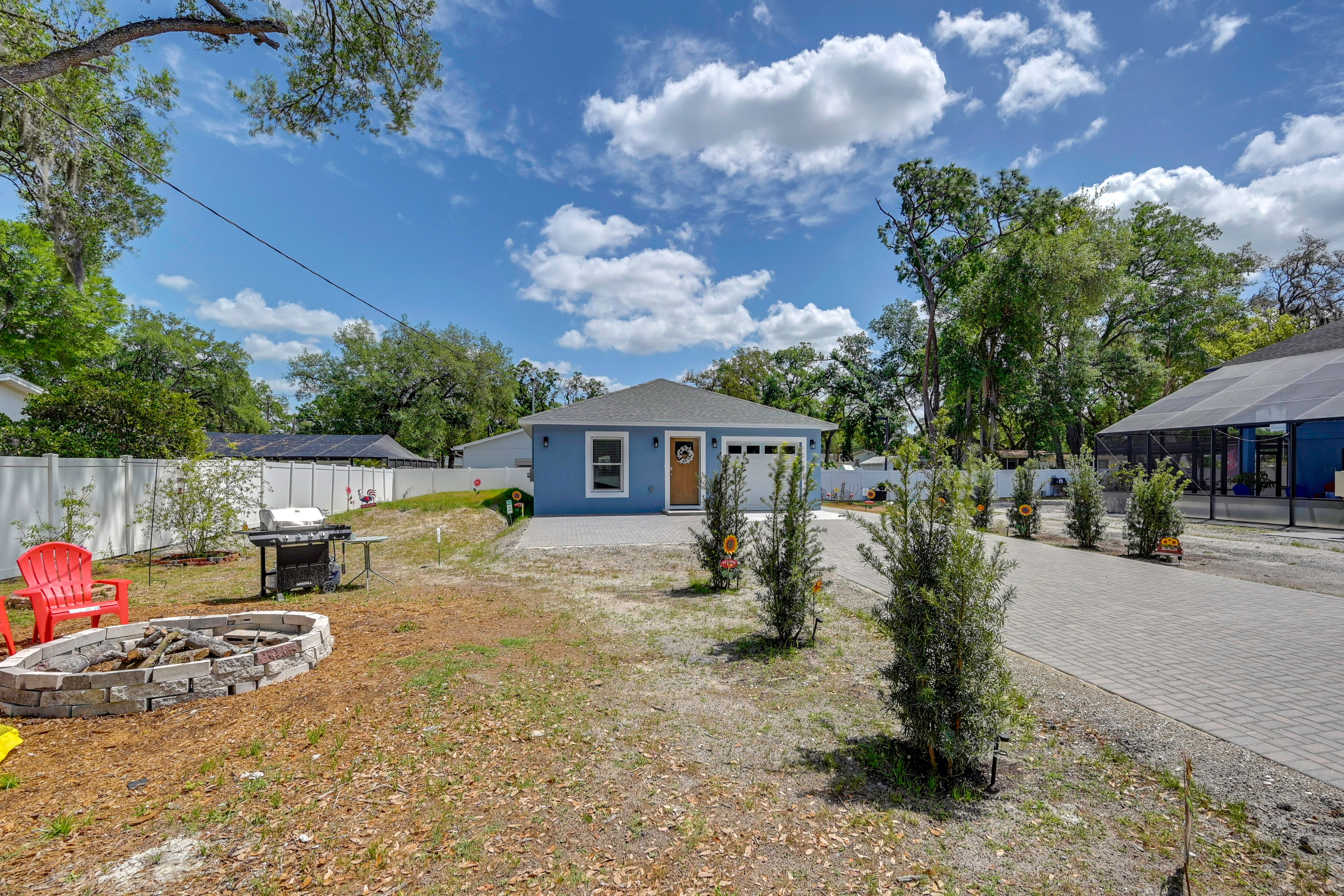 Exterior | Yard w/ Fire Pit | Grill