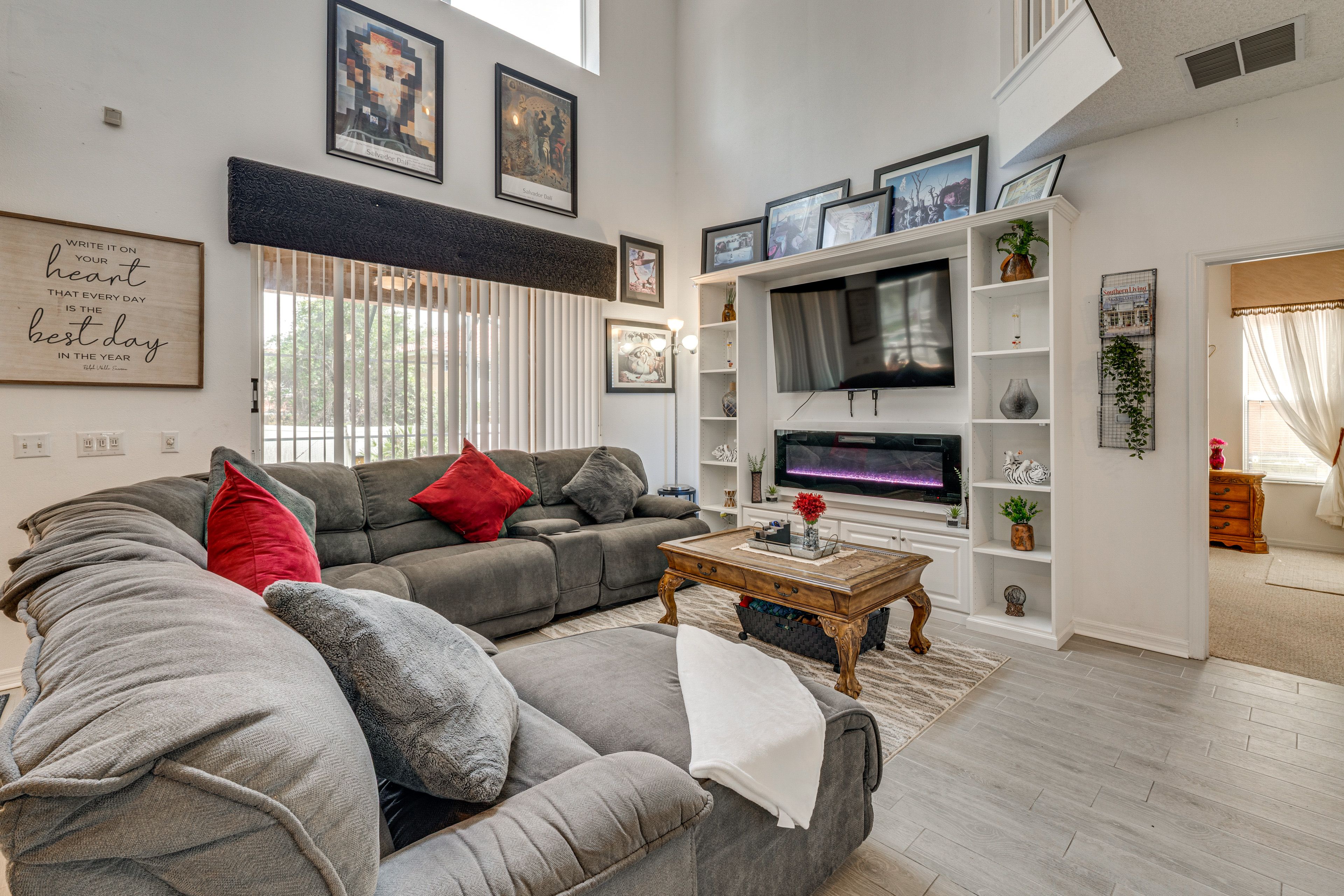Living Room | Smart TV | Electric Fireplace