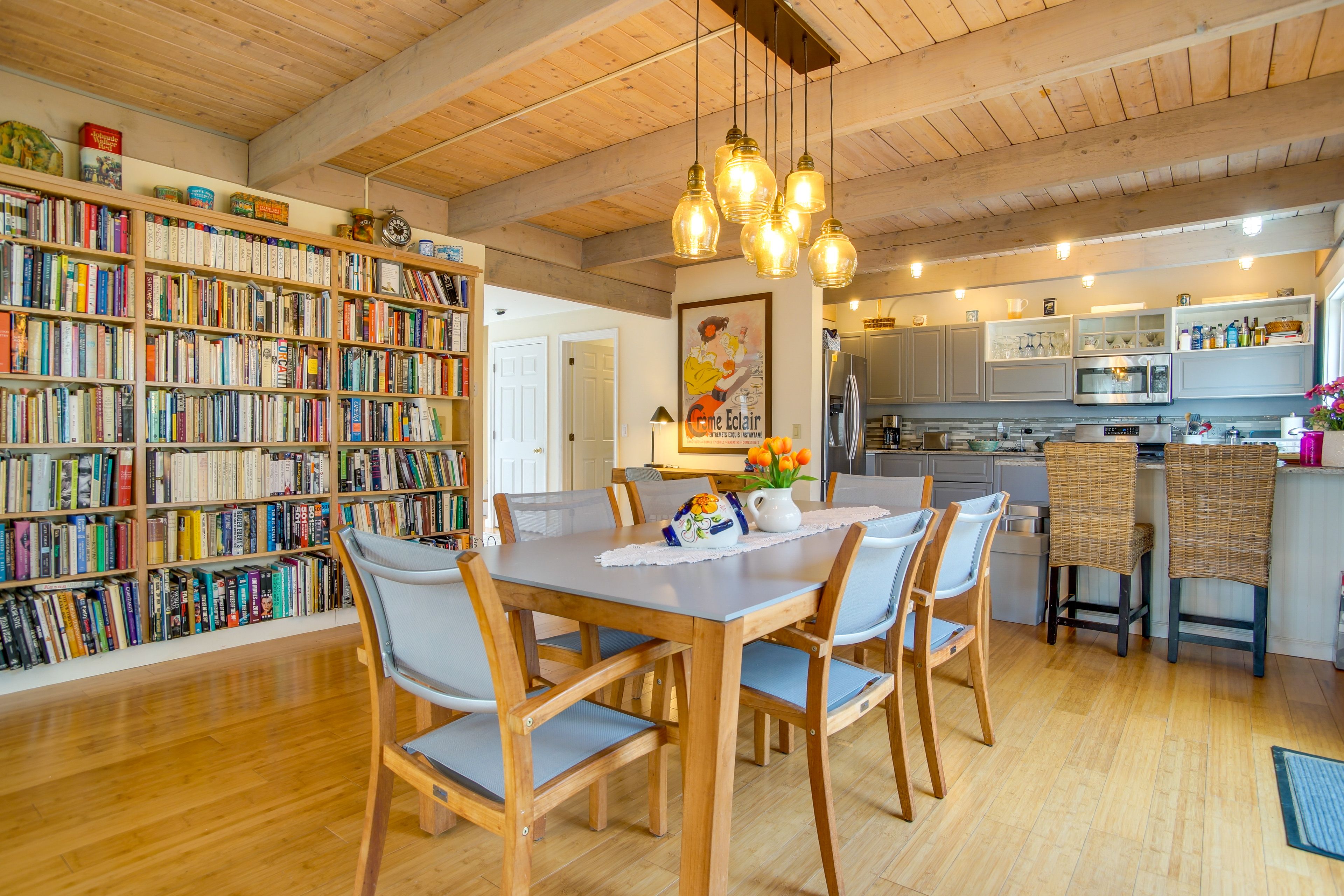 Kitchen & Dining Area | Open Interior | Central Heating & A/C