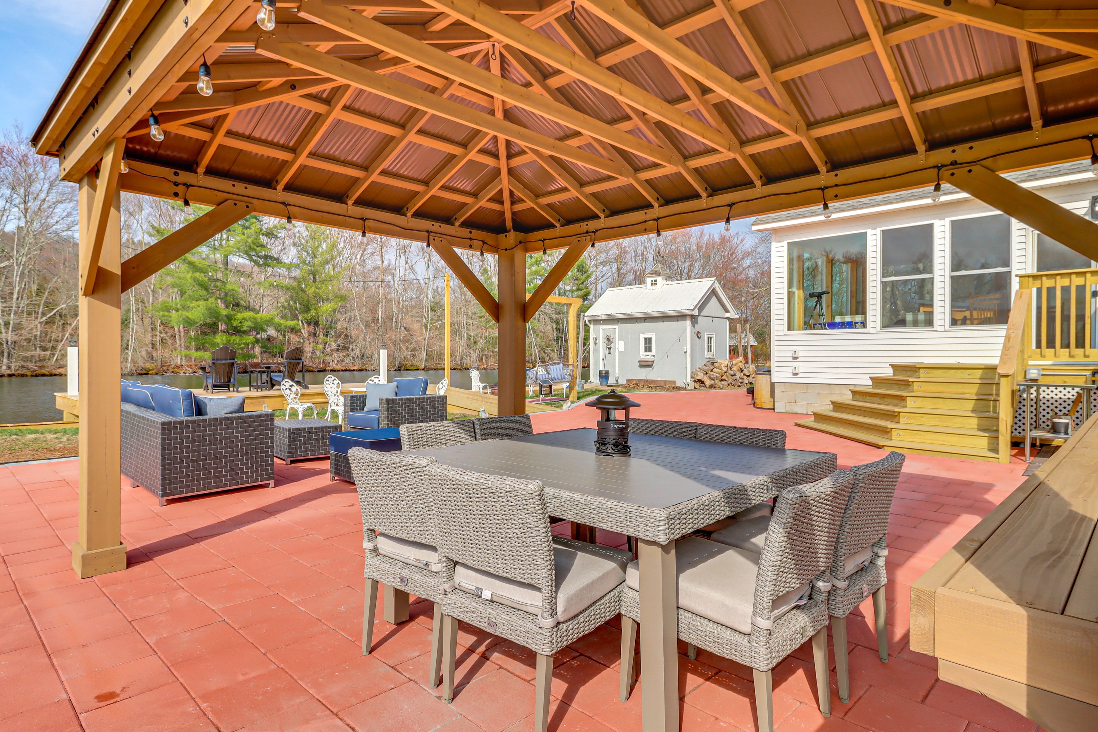 Property Exterior | Lake Views | Gas Grill | Private Hot Tub