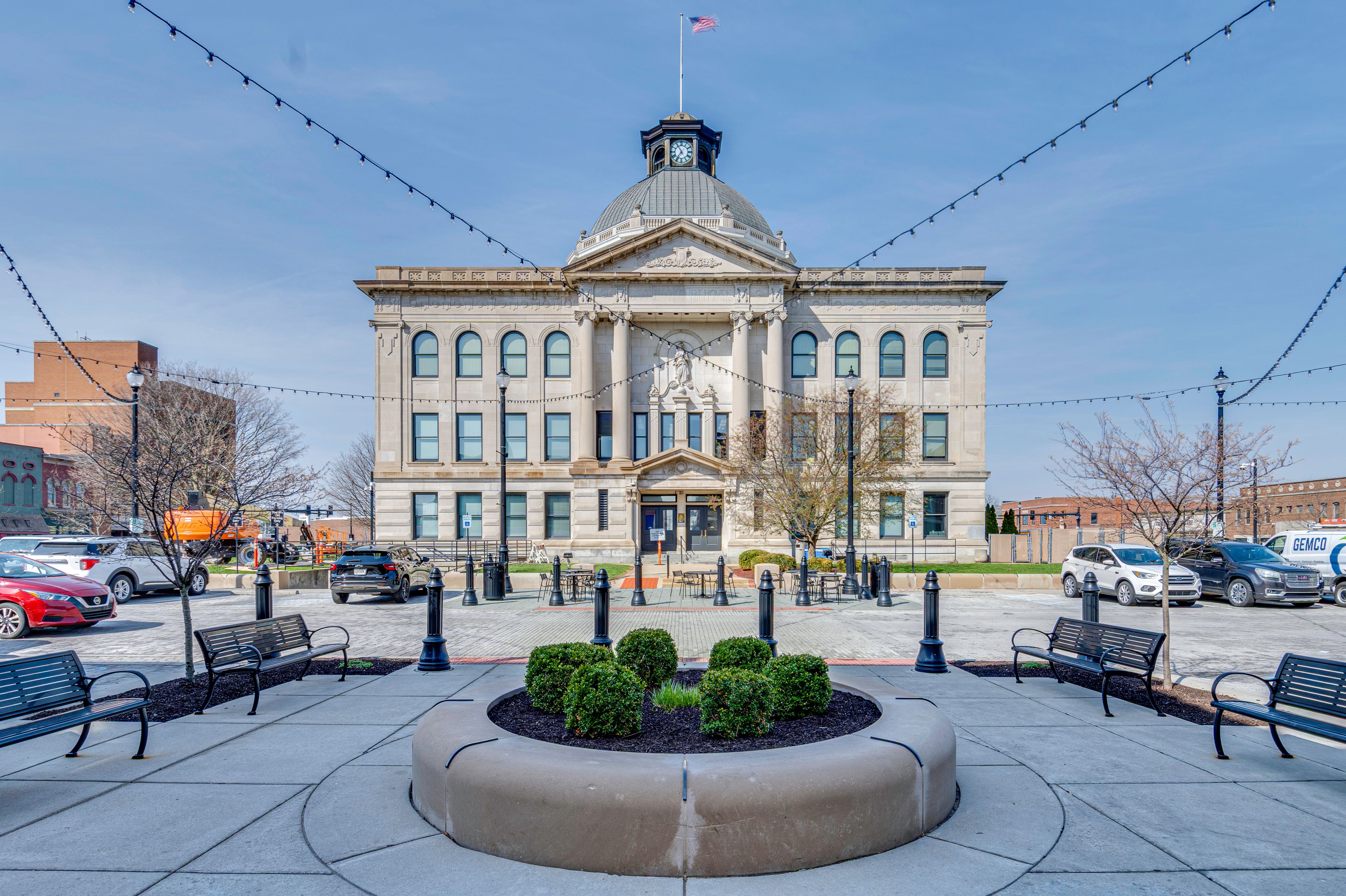 Across from Historic Boone County Courthouse