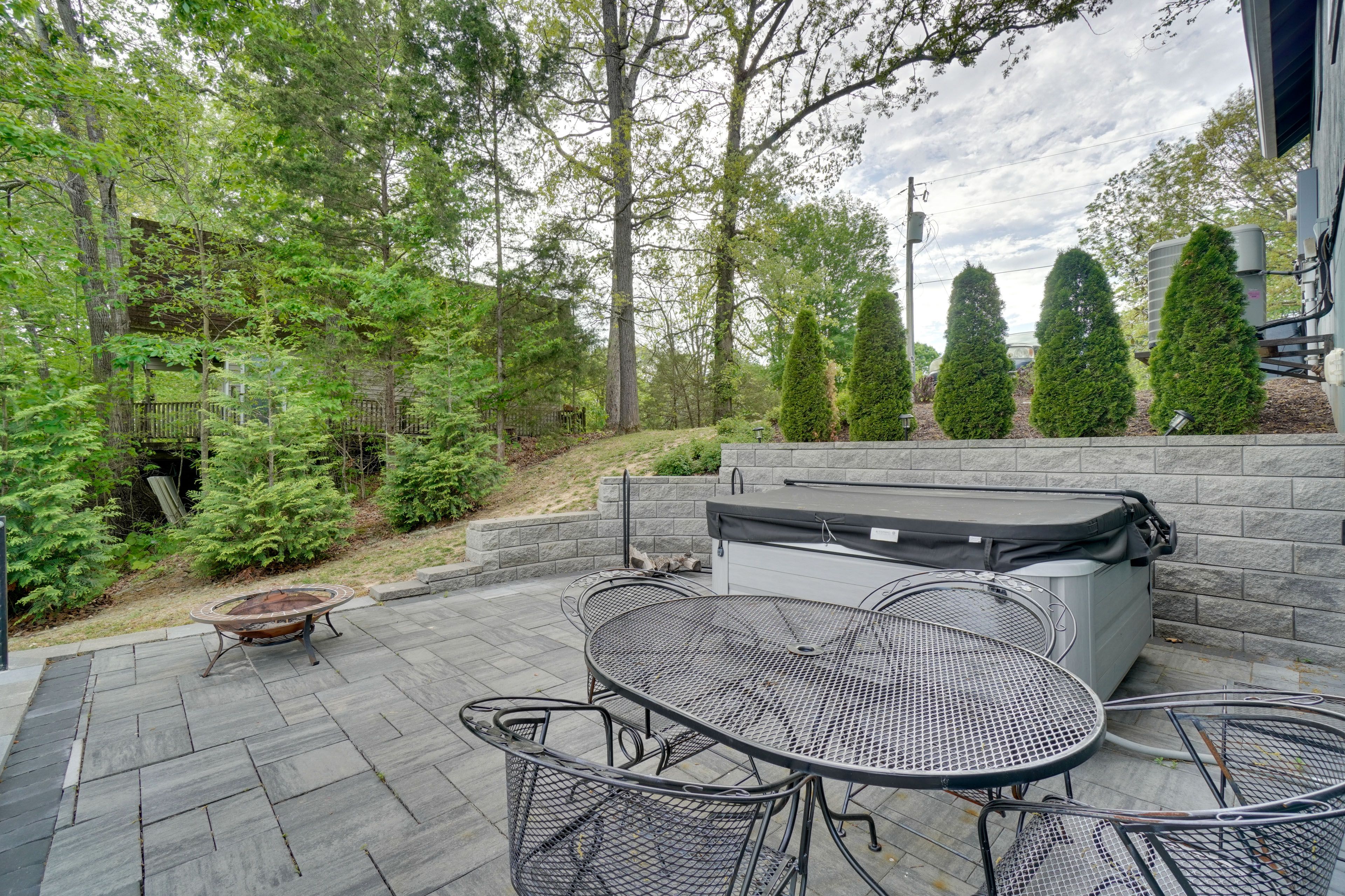 Patio | Private Hot Tub