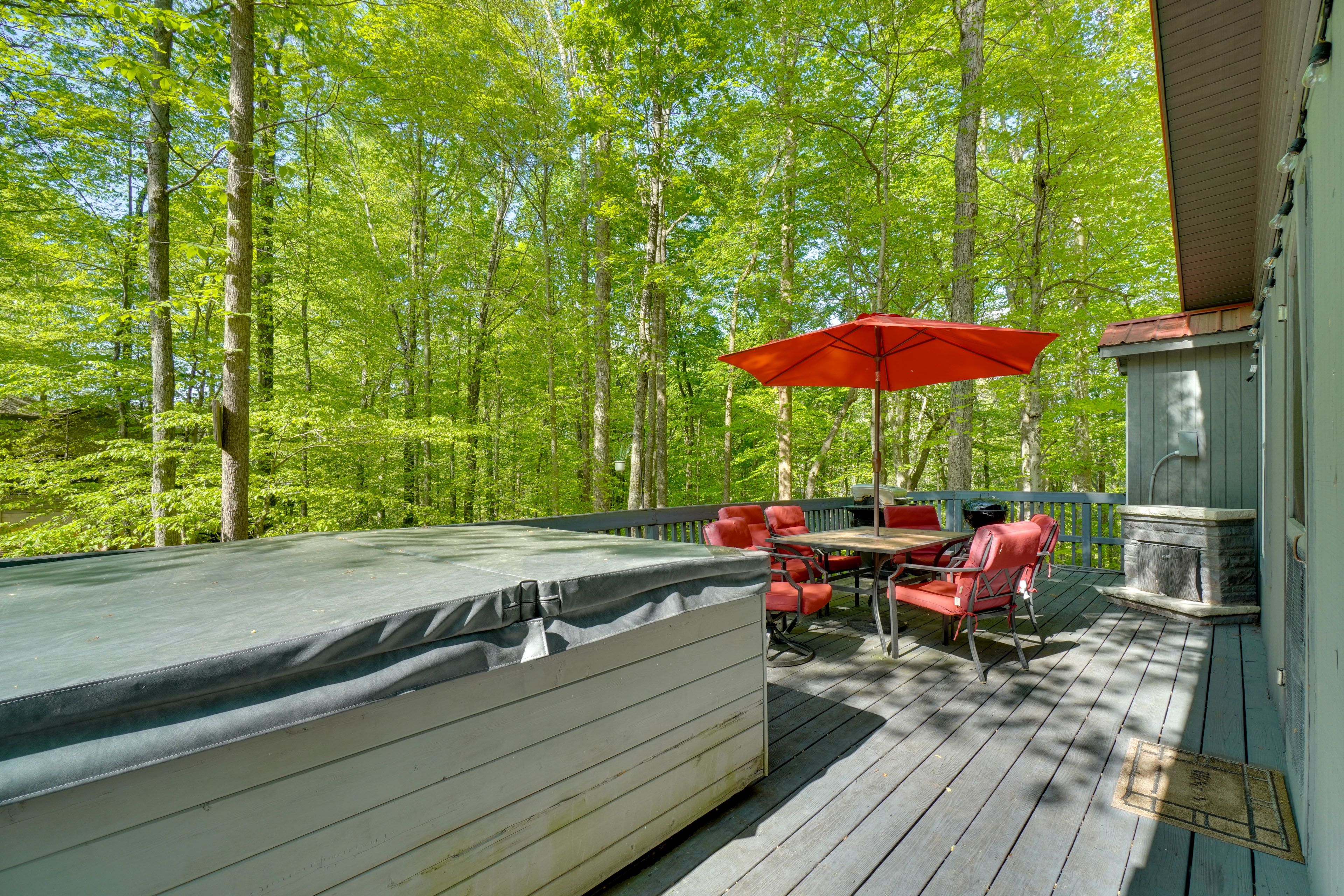 Wraparound Deck | Grills | Hot Tub | Forest Views