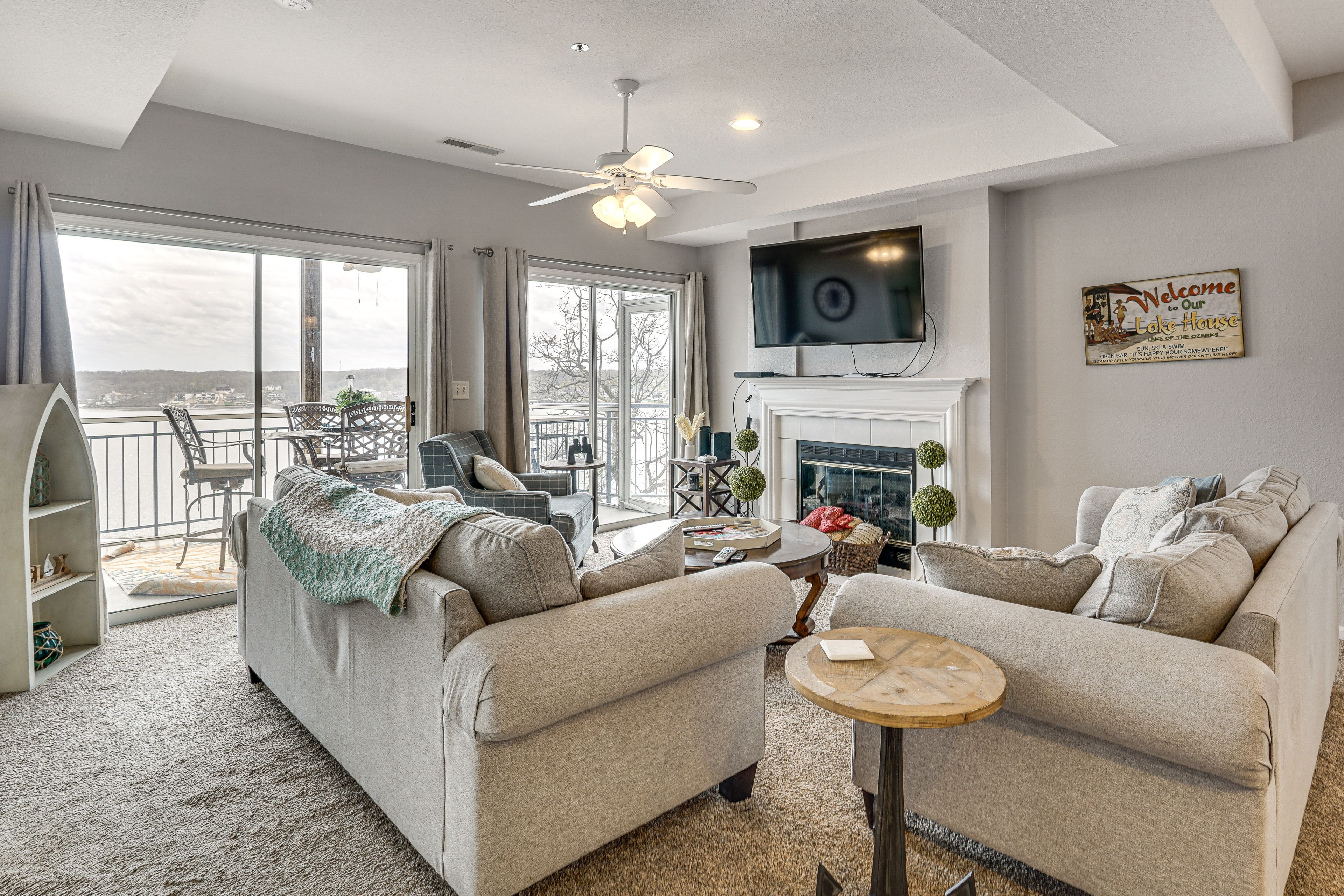 Lake Ozark Vacation Rental | 3BR | 2BA | 1,200 Sq Ft | Stairs Required